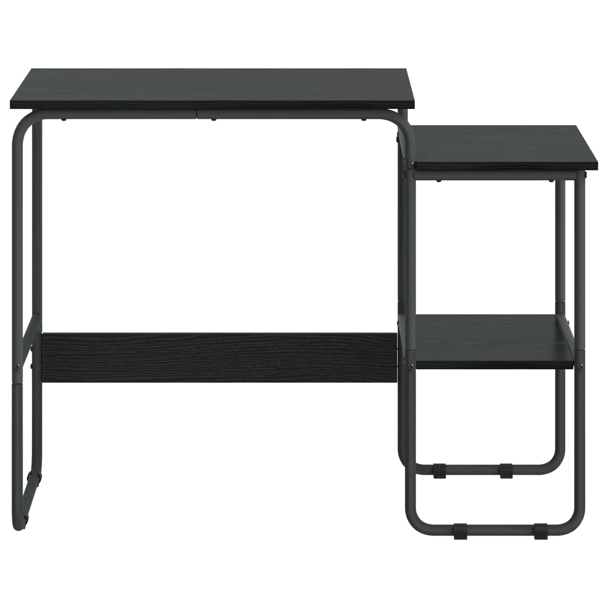 vidaXL Bureau met opbergruimte Zwart eiken 100 x 50 x 75 cm
