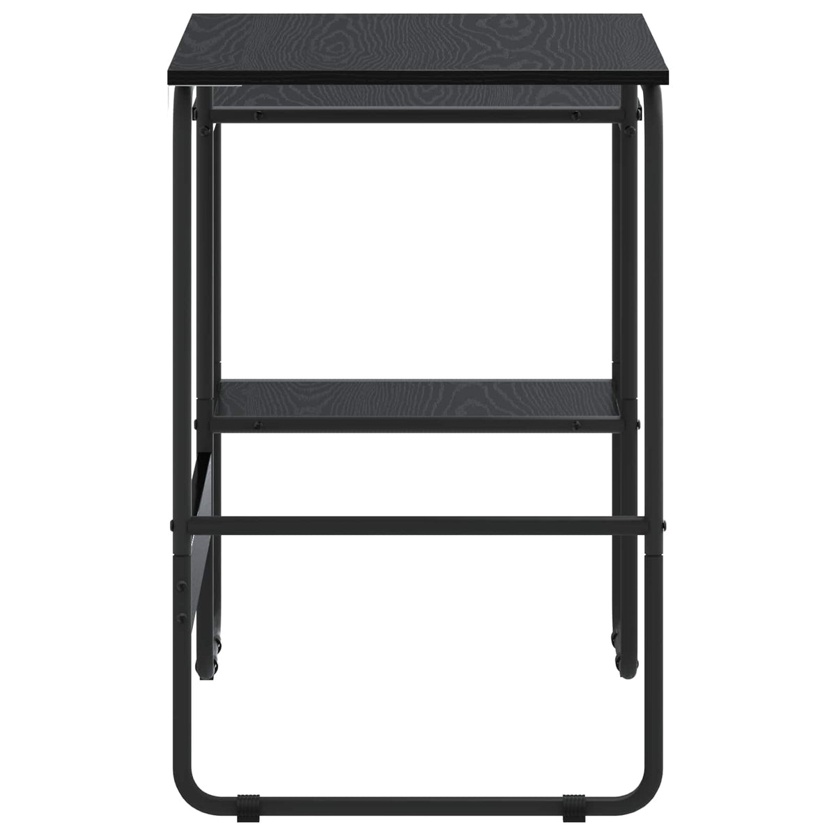 vidaXL Bureau met opbergruimte Zwart eiken 100 x 50 x 75 cm