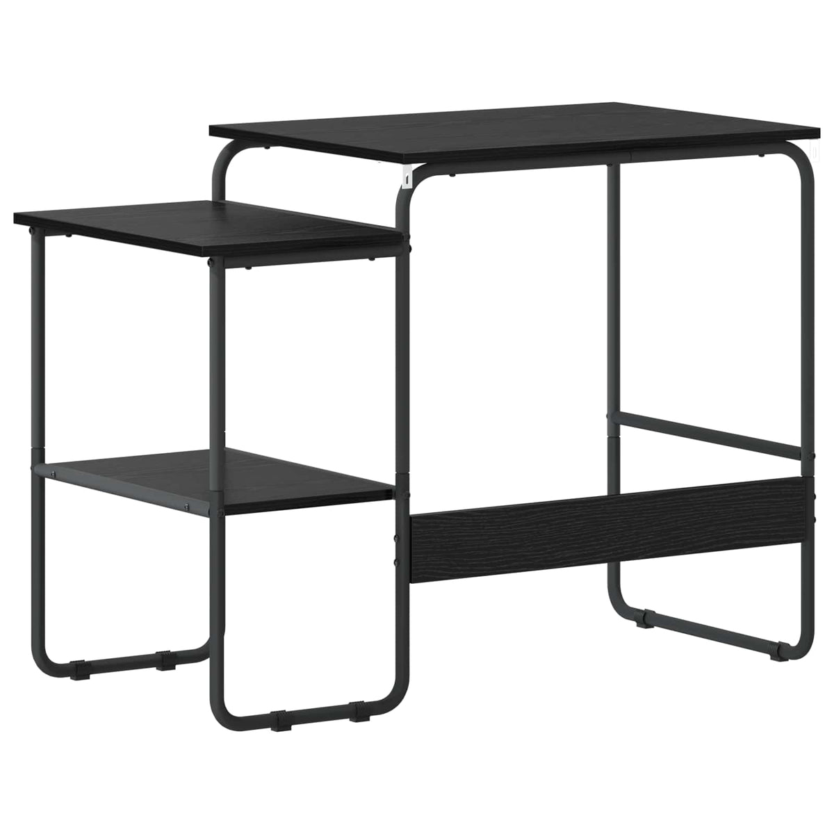 vidaXL Bureau met opbergruimte Zwart eiken 100 x 50 x 75 cm