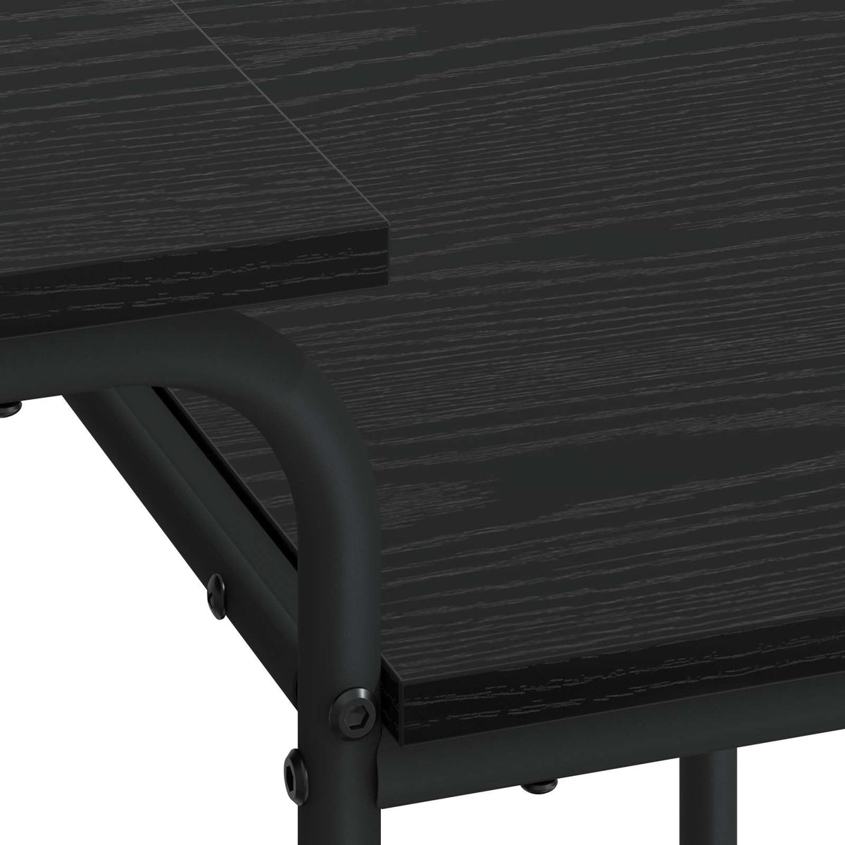 vidaXL Bureau met opbergruimte Zwart eiken 100 x 50 x 75 cm