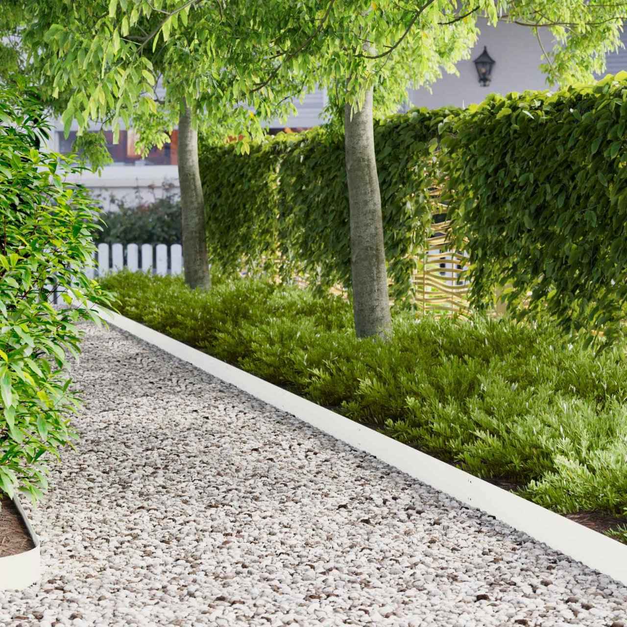 vidaXL Tuinrand 10 pcs Lengte Hoogte 103 x 15 cm Staal Zwart