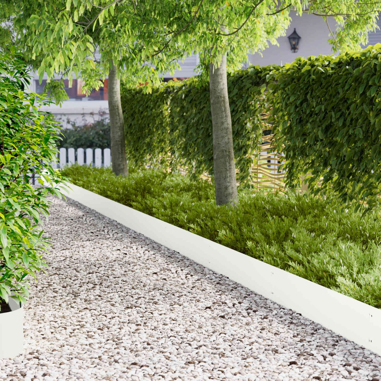 vidaXL Tuinrand 10 pcs Lengte Hoogte 103 x 15 cm Staal Zwart