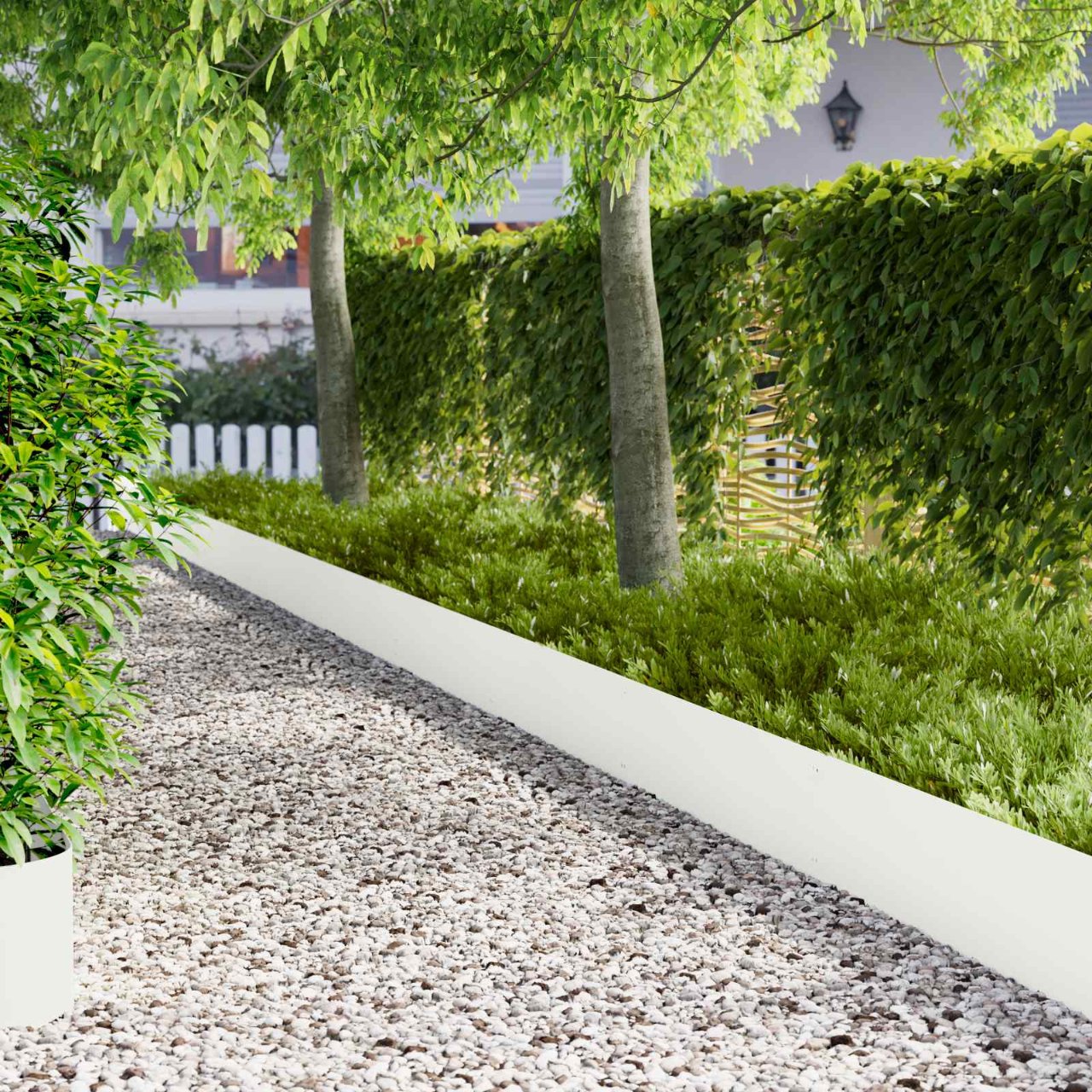 vidaXL Tuinrand 10 pcs Lengte Hoogte 103 x 15 cm Staal Zwart