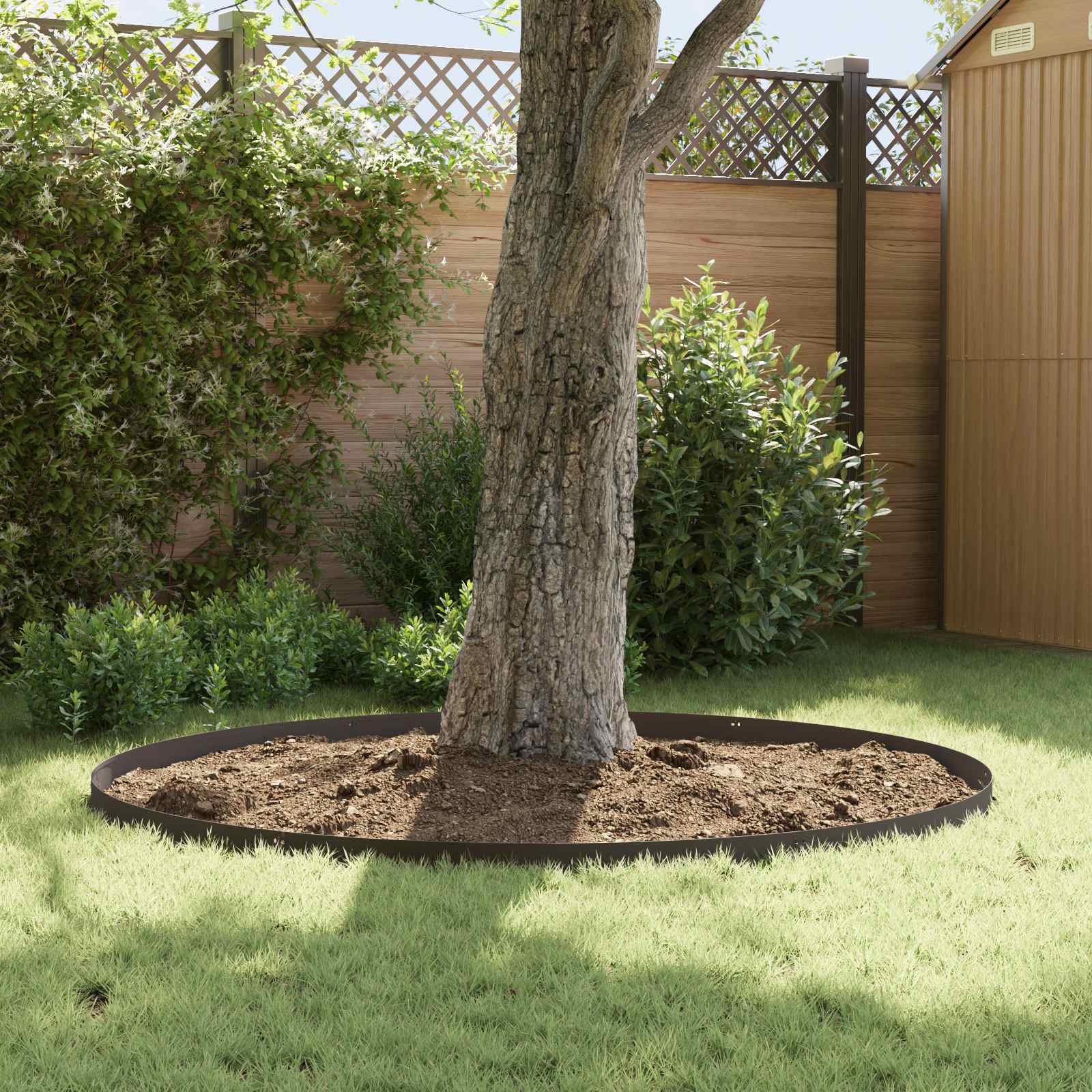 vidaXL Gazonrand 10 pcs 103 x 10 cm Staal Zwart