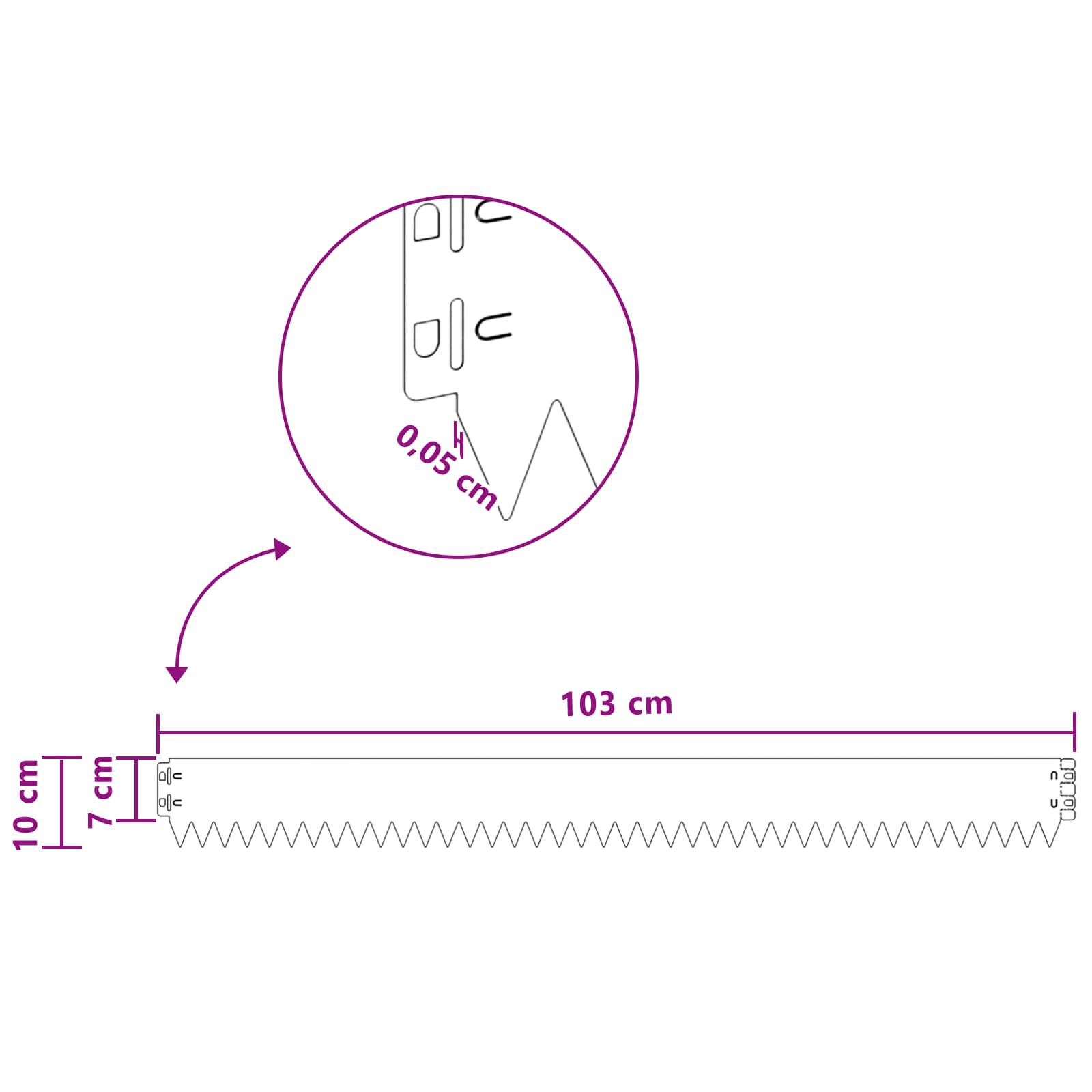 vidaXL Gazonrand 10 pcs 103 x 10 cm Staal Zwart
