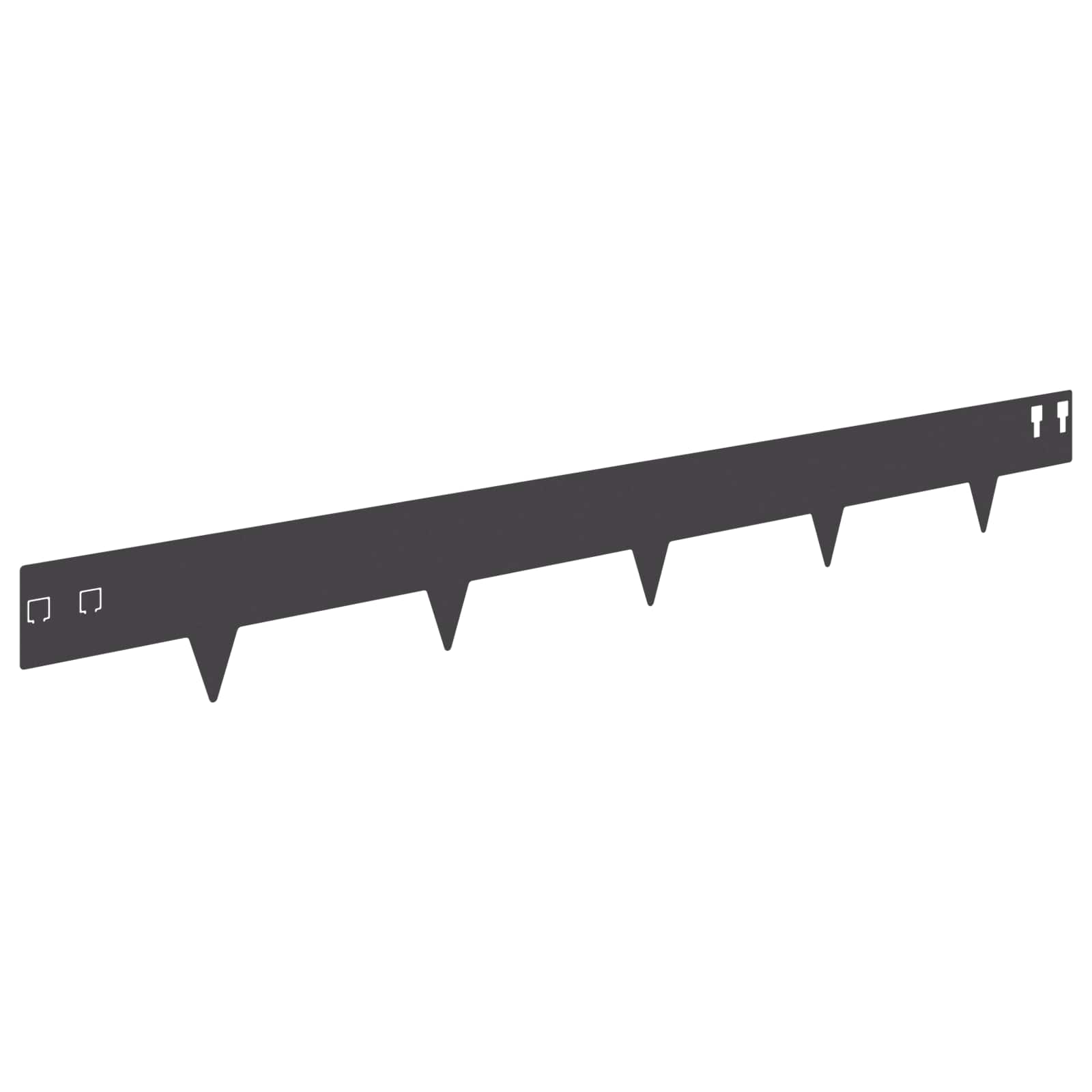 vidaXL Gazonrand 10 pcs 100 x 12 cm Staal Zwart