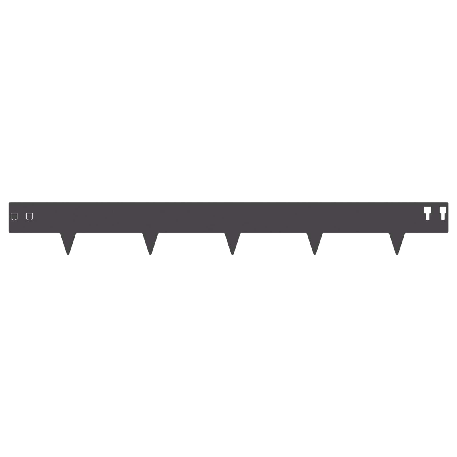 vidaXL Gazonrand 10 pcs 100 x 12 cm Staal Zwart