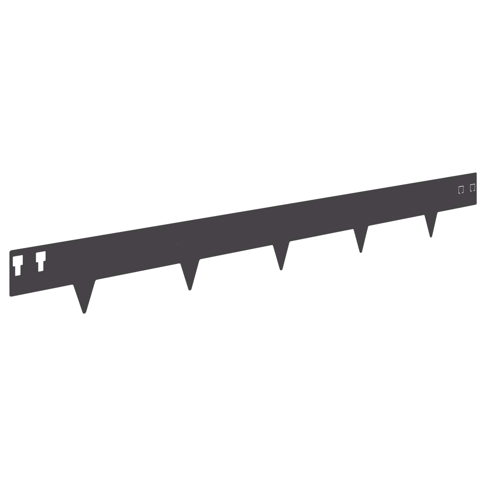 vidaXL Gazonrand 10 pcs 100 x 12 cm Staal Zwart