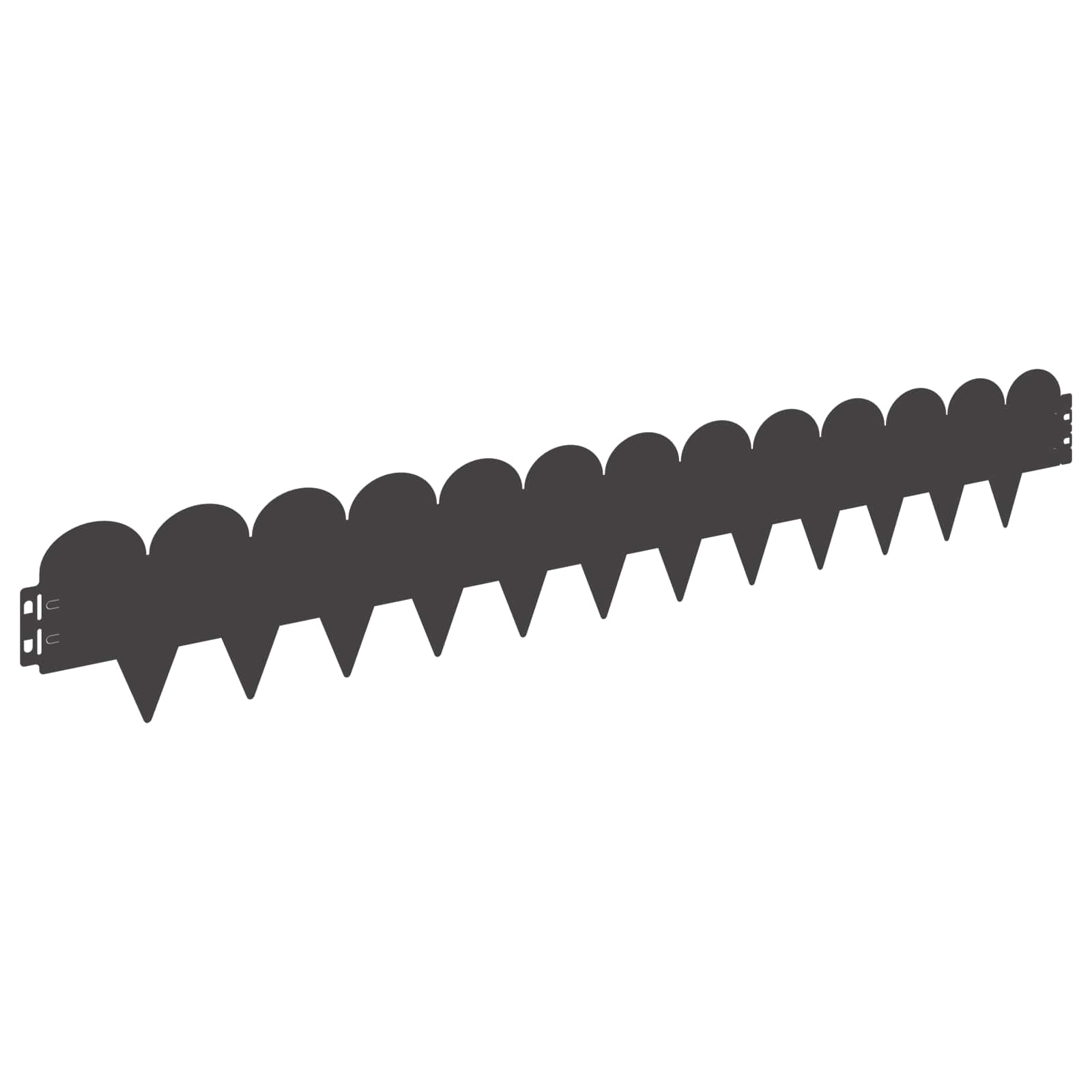 vidaXL Gazonrand 10 pcs 103 x 15 cm Staal Zwart