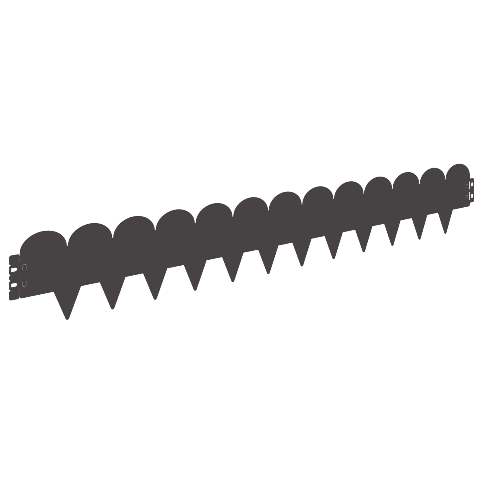 vidaXL Gazonrand 10 pcs 103 x 15 cm Staal Zwart