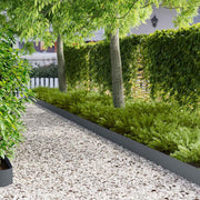 vidaXL Gazonrand 10 pcs 100 x 12 cm Staal Antracietkleurig