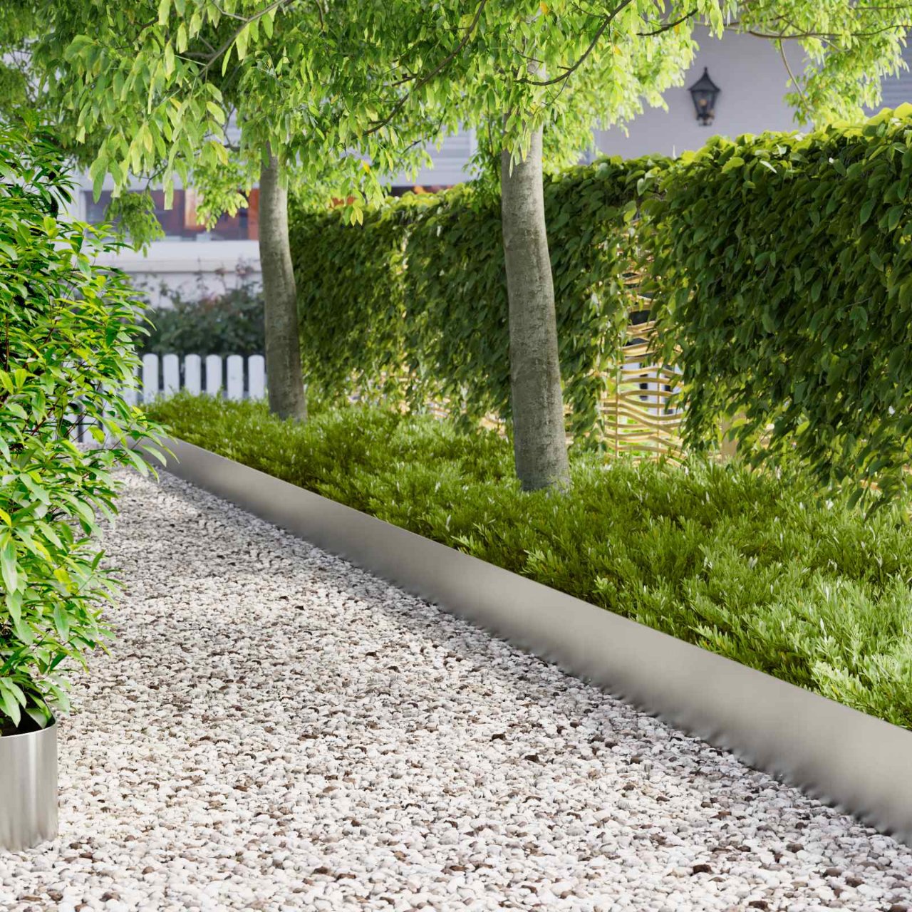 vidaXL Gazonrand 10 pcs 100 x 12 cm Staal Antracietkleurig