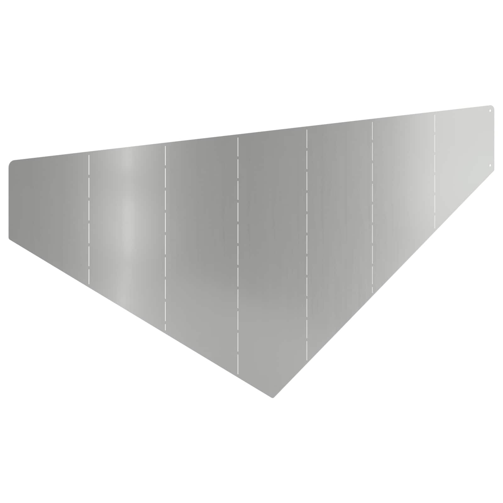 vidaXL Gazonrand 100 x 45 cm Staal Zilverkleurig