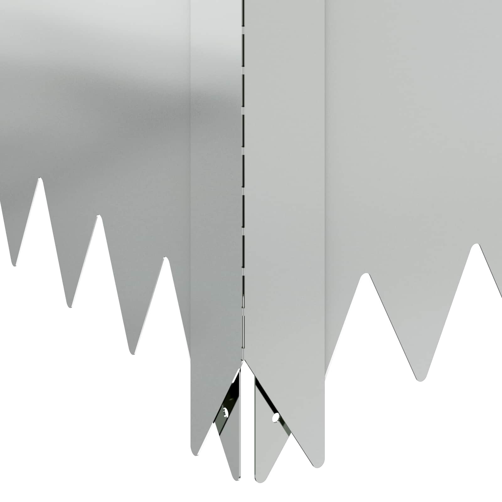 vidaXL Gazonrand 60 x 60 x 20 cm Staal Zilverkleurig