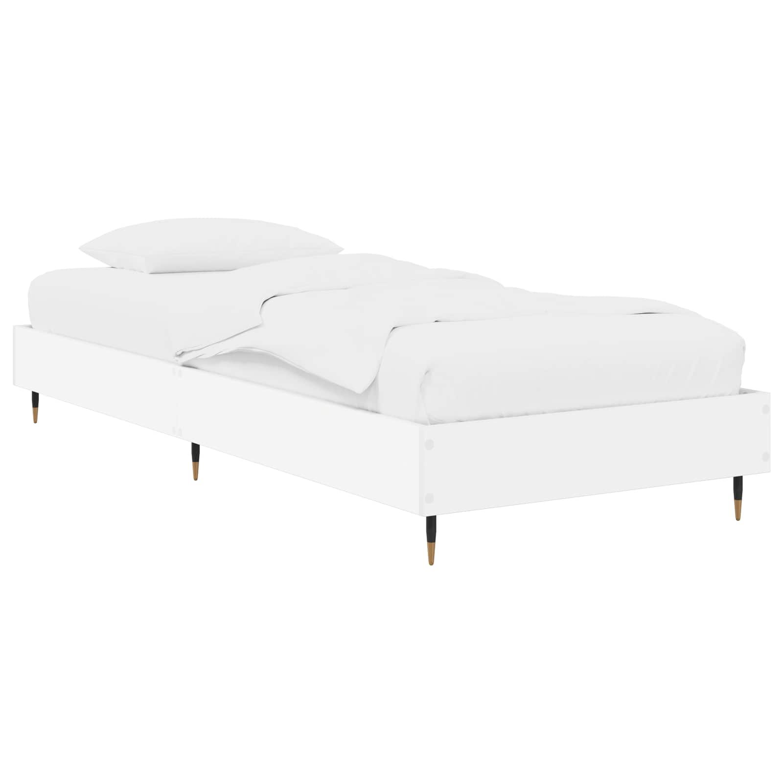 vidaXL Bedframe Wit 80 x 200 cm Bewerkt hout