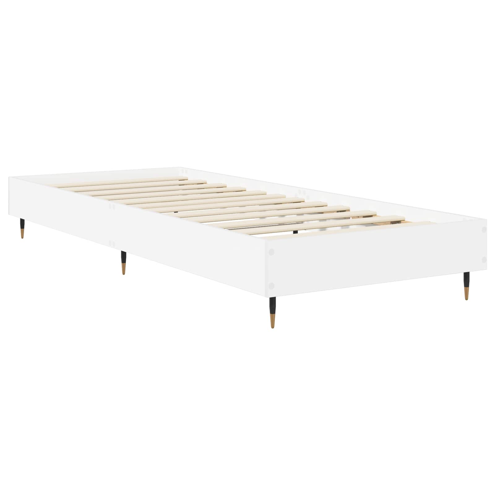 vidaXL Bedframe Wit 80 x 200 cm Bewerkt hout