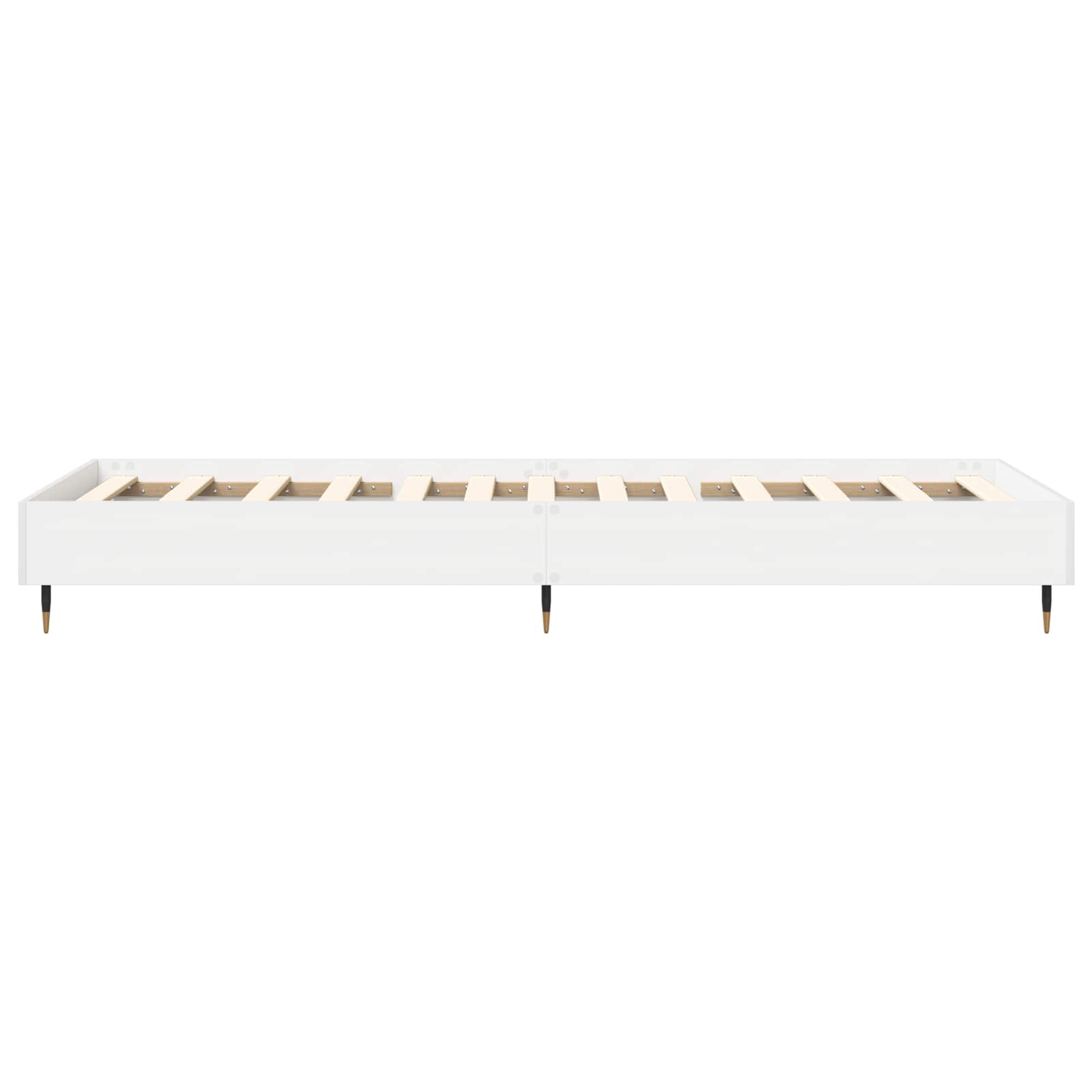 vidaXL Bedframe Wit 80 x 200 cm Bewerkt hout