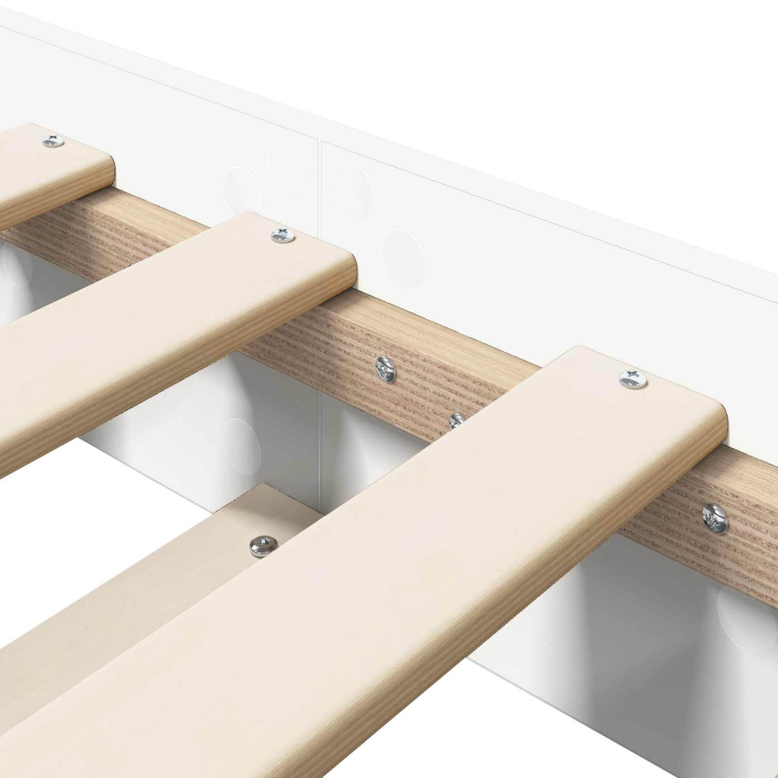 vidaXL Bedframe Wit 80 x 200 cm Bewerkt hout