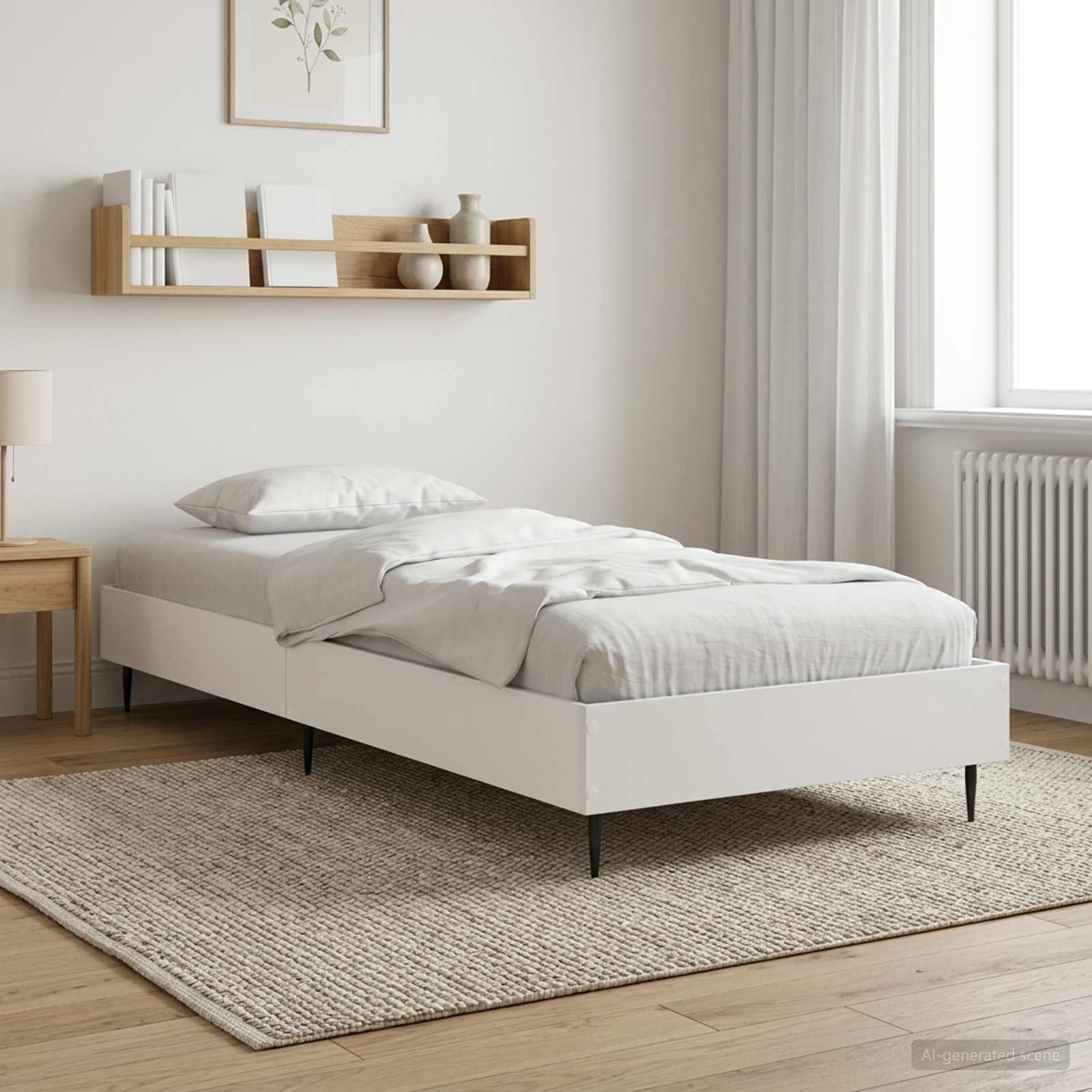 vidaXL Bedframe Wit 80 x 200 cm Bewerkt hout