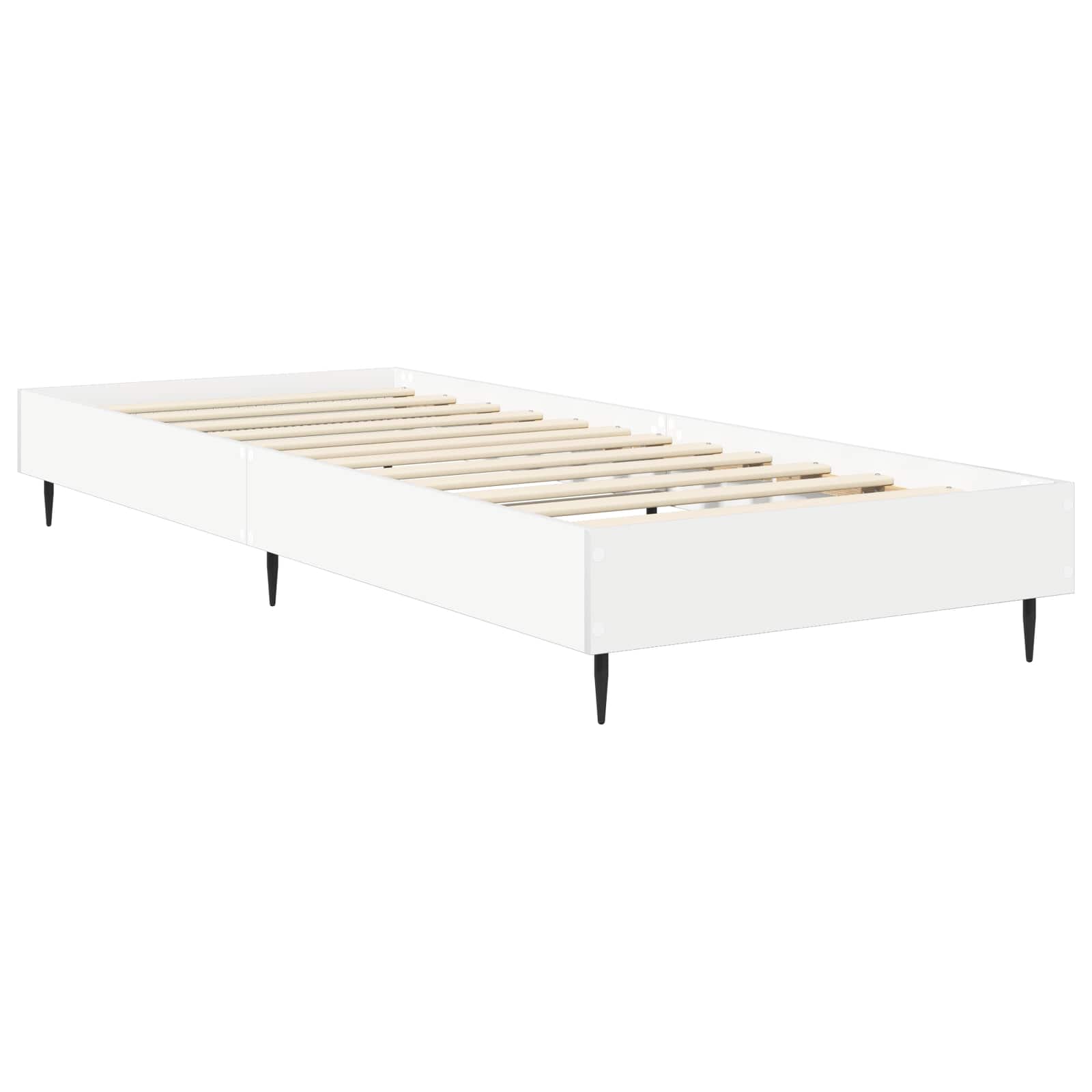 vidaXL Bedframe Wit 80 x 200 cm Bewerkt hout