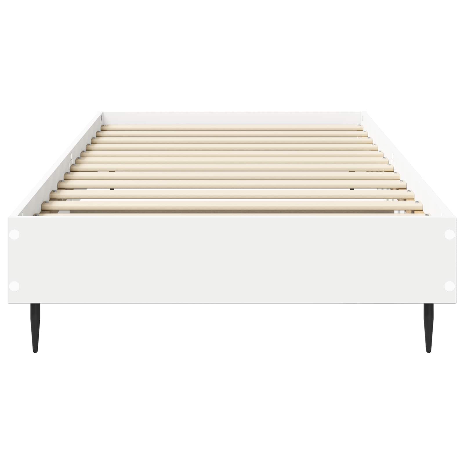vidaXL Bedframe Wit 80 x 200 cm Bewerkt hout