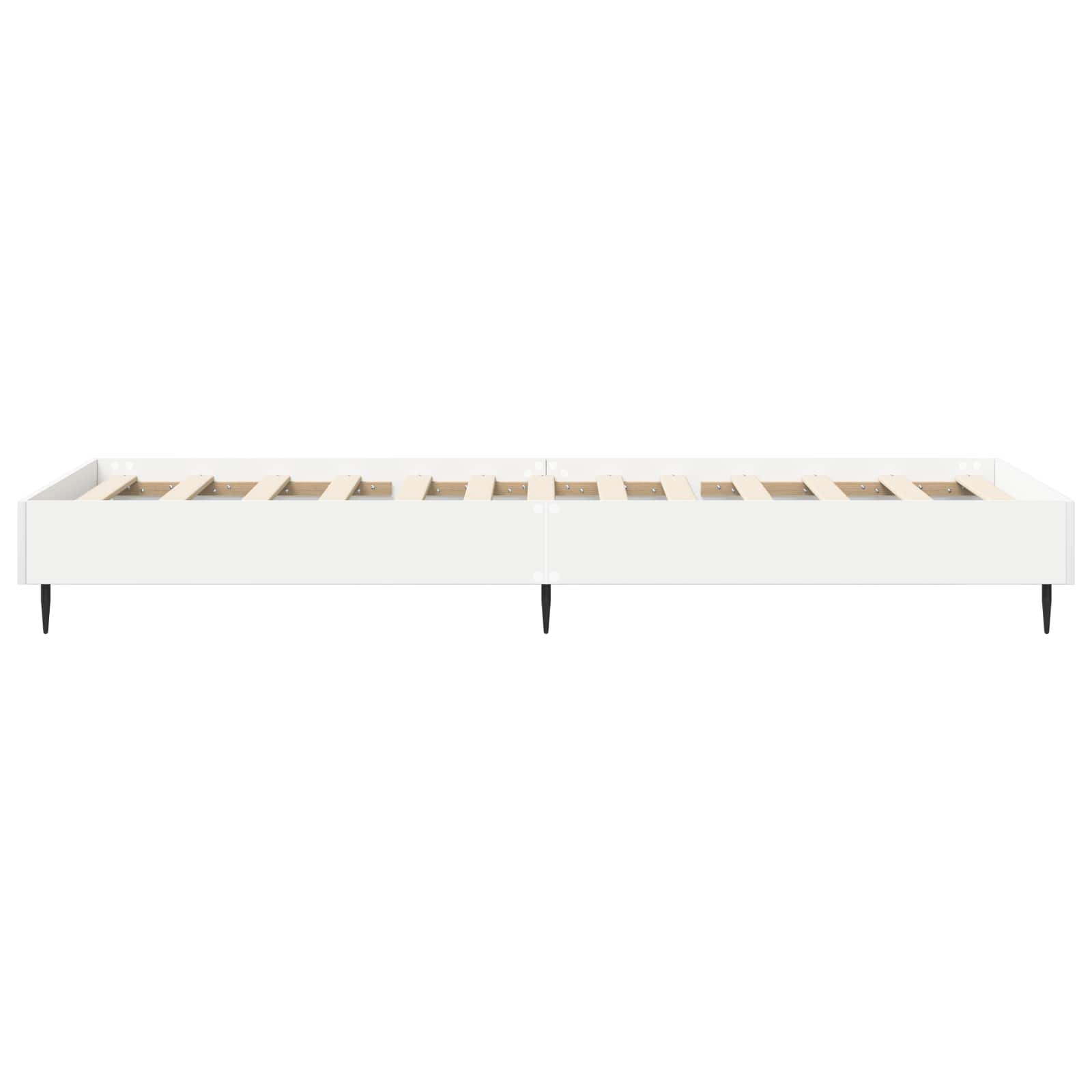 vidaXL Bedframe Wit 80 x 200 cm Bewerkt hout
