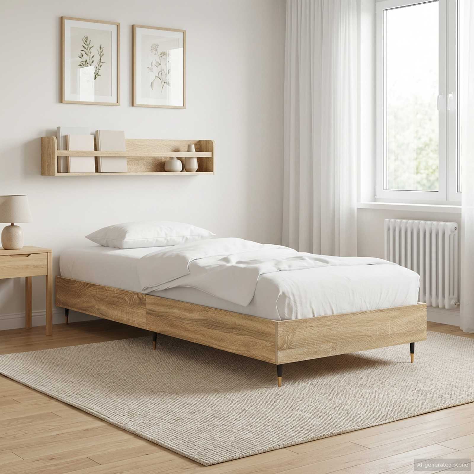vidaXL Bedframe Wit 80 x 200 cm Bewerkt hout