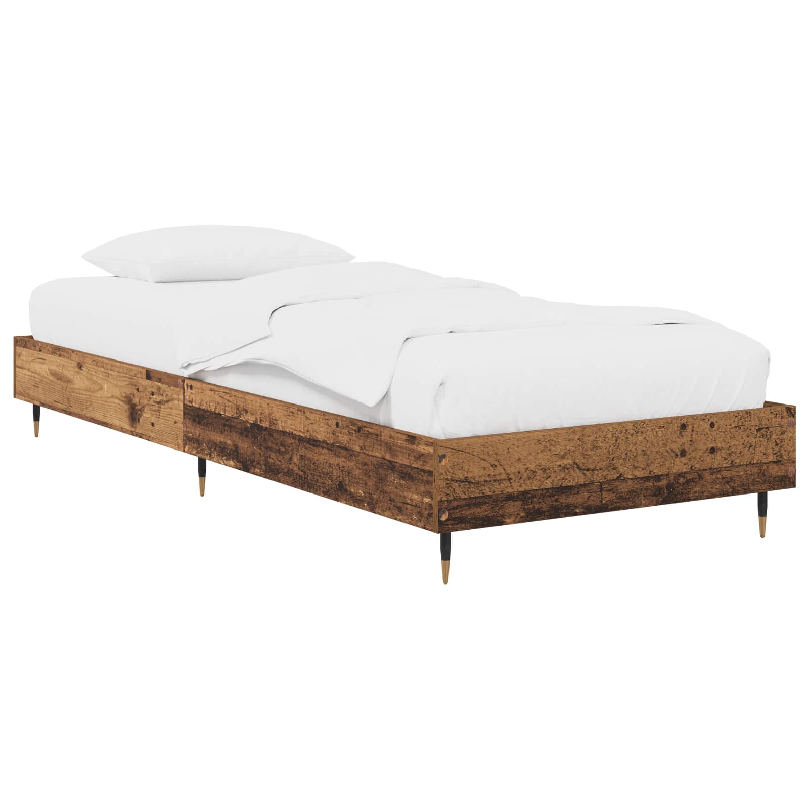 vidaXL Bedframe Wit 80 x 200 cm Bewerkt hout