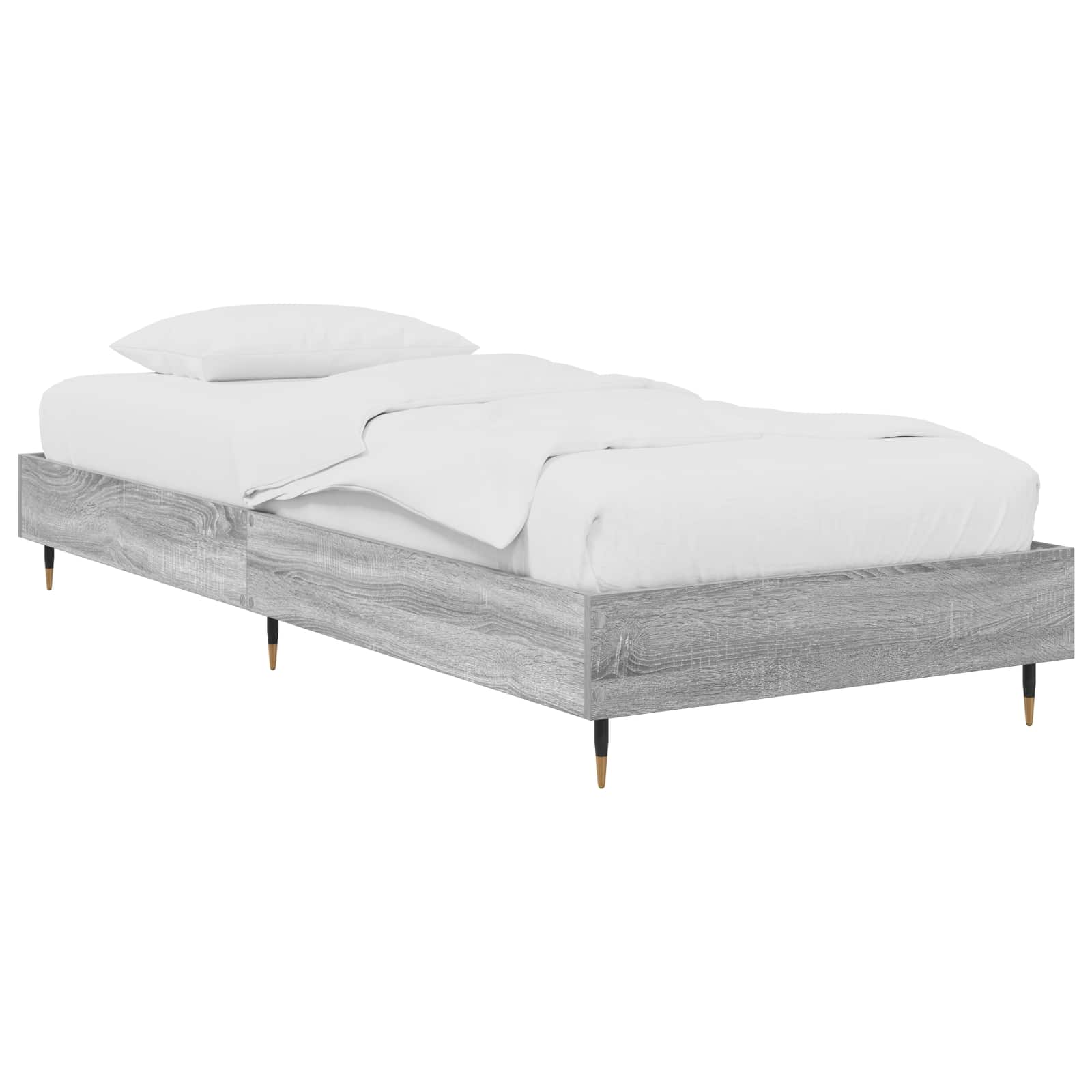 vidaXL Bedframe Wit 80 x 200 cm Bewerkt hout