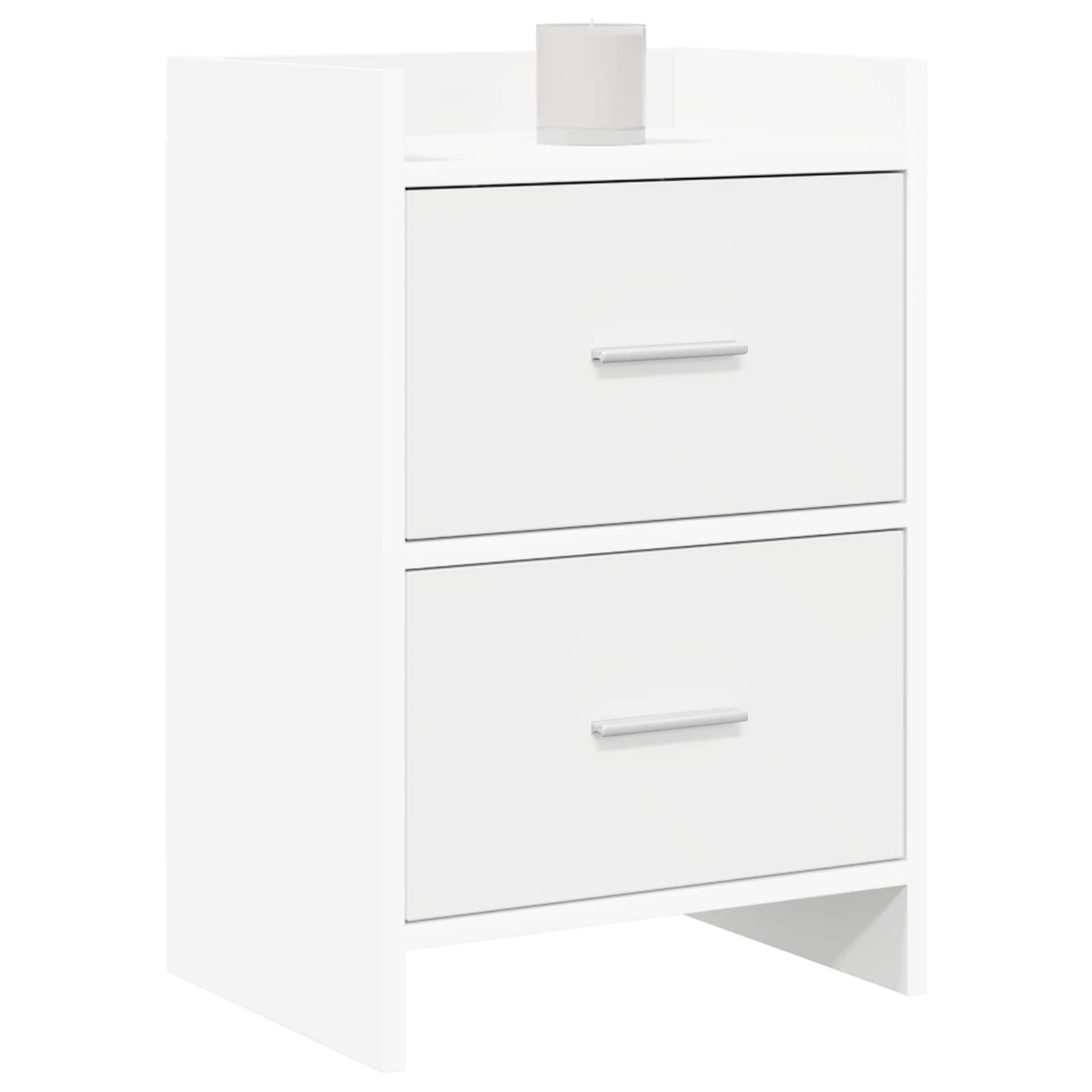 vidaXL Nachtkastjes Wit 40 x 30 x 60 cm Bewerkt hout