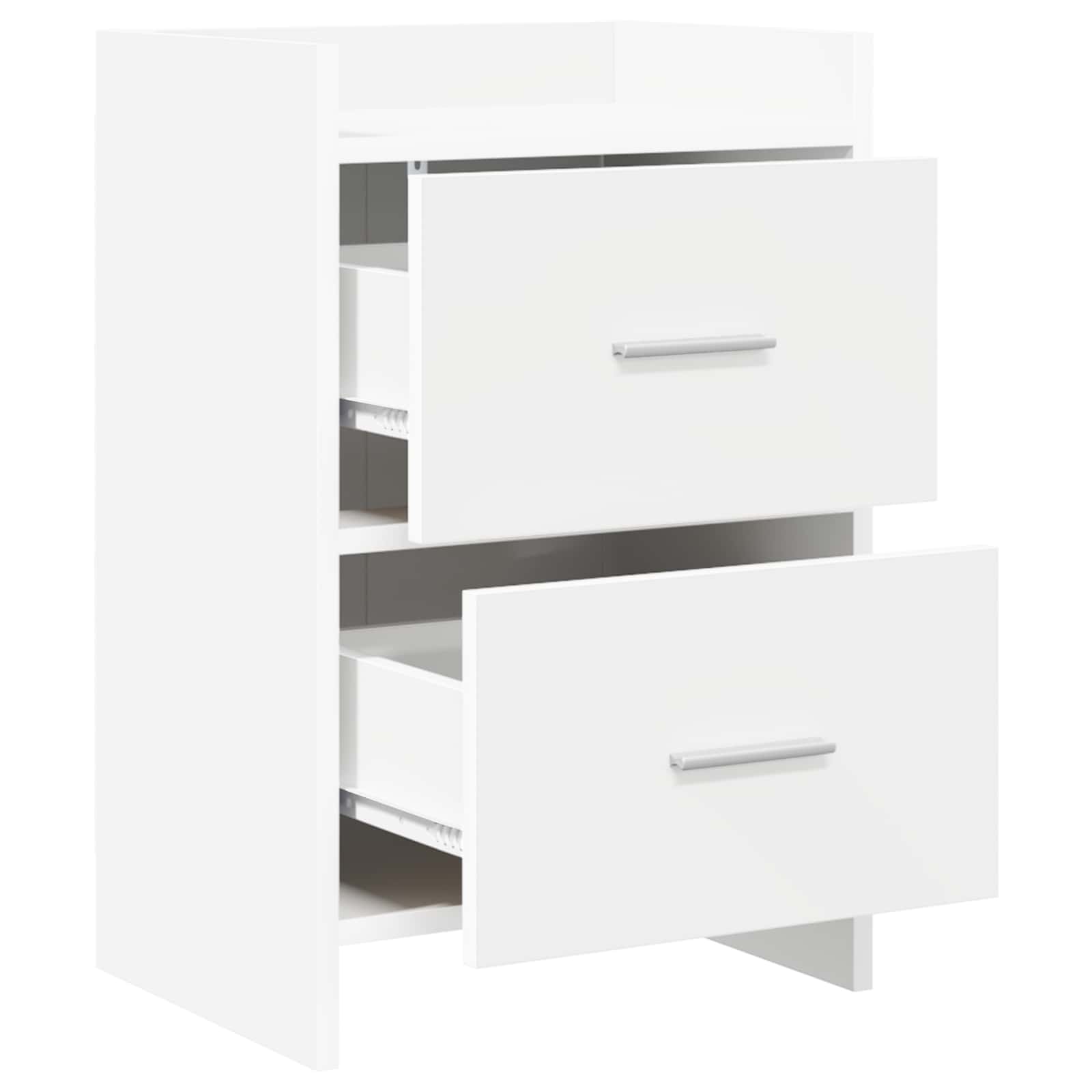 vidaXL Nachtkastjes Wit 40 x 30 x 60 cm Bewerkt hout