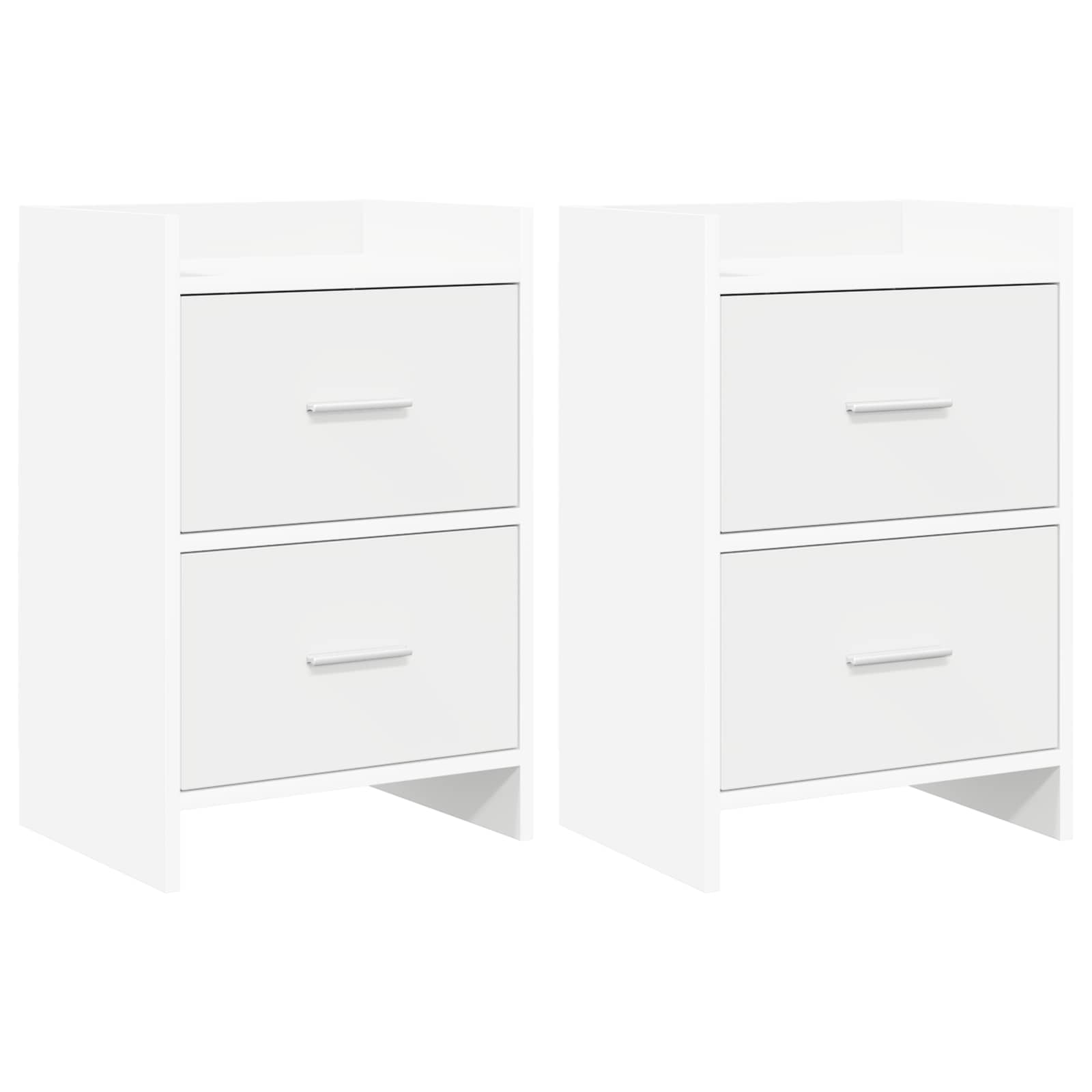 vidaXL Nachtkastjes Wit 40 x 30 x 60 cm Bewerkt hout