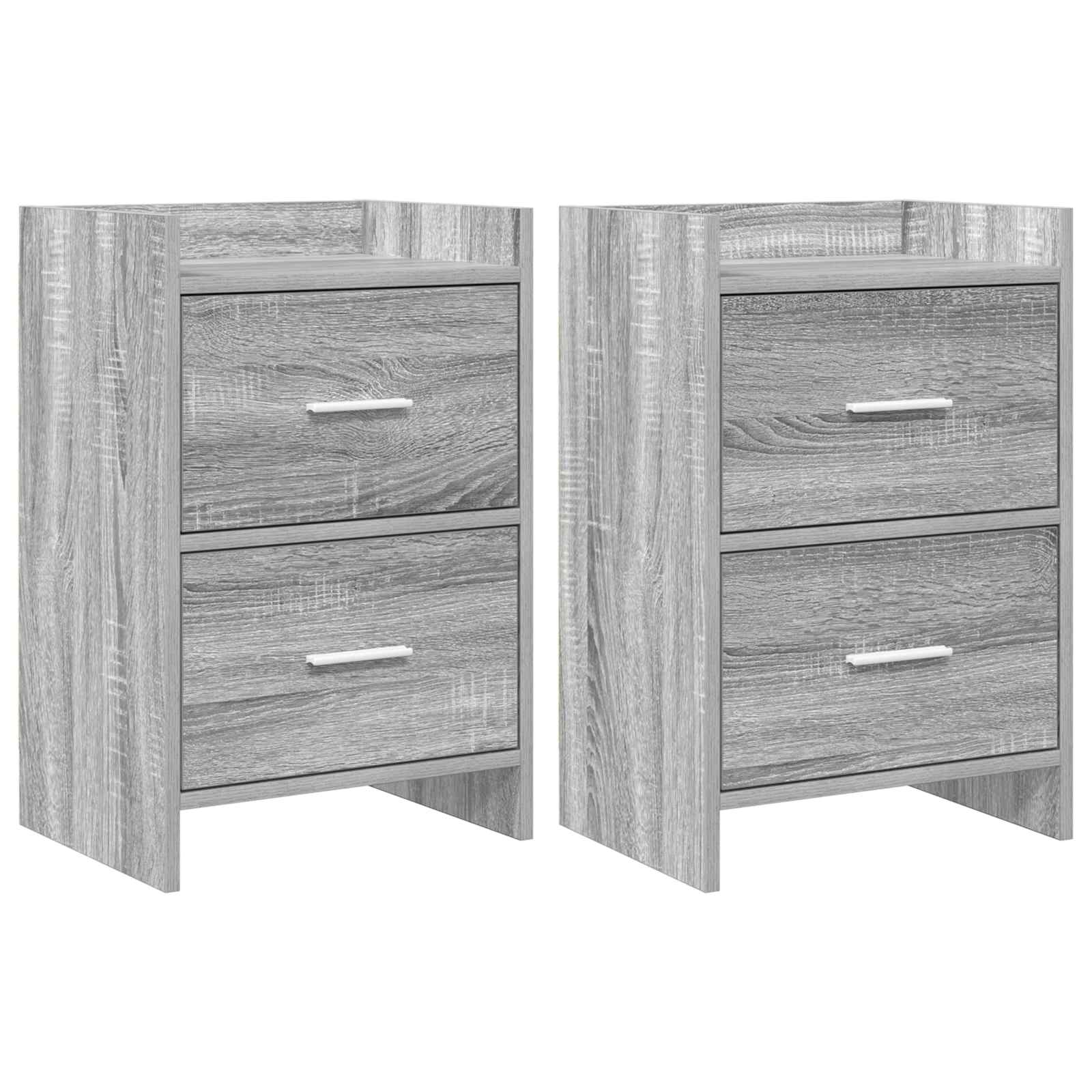 vidaXL Nachtkastjes Wit 40 x 30 x 60 cm Bewerkt hout