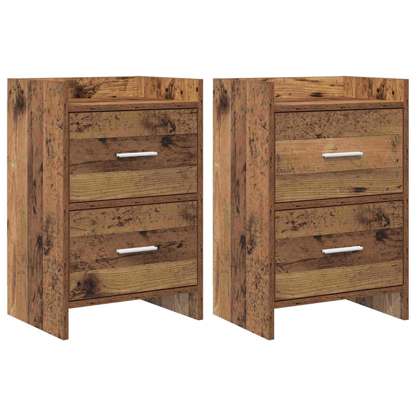 vidaXL Nachtkastjes Wit 40 x 30 x 60 cm Bewerkt hout