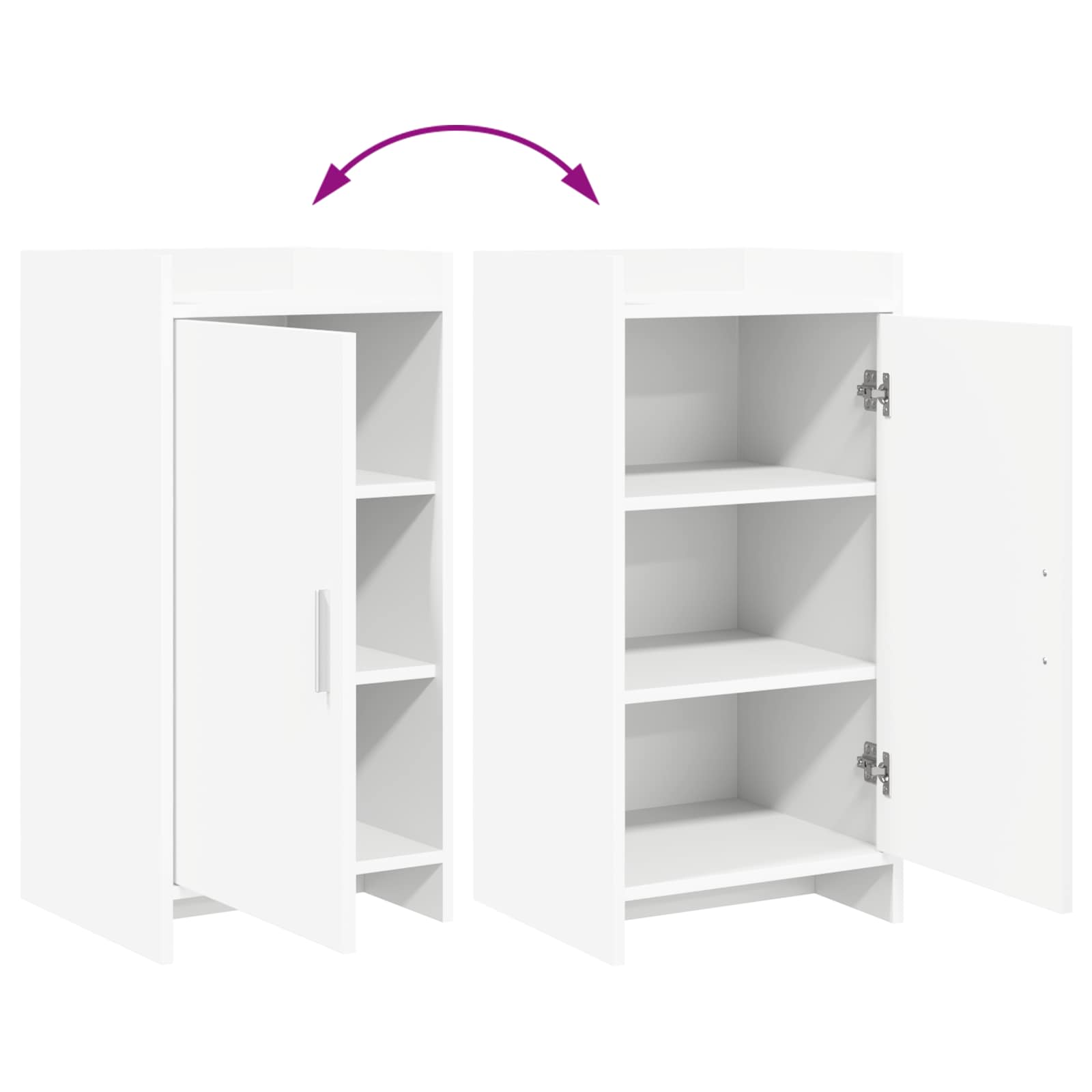 vidaXL Dressoir Wit 40 x 36 x 80 cm Bewerkt hout