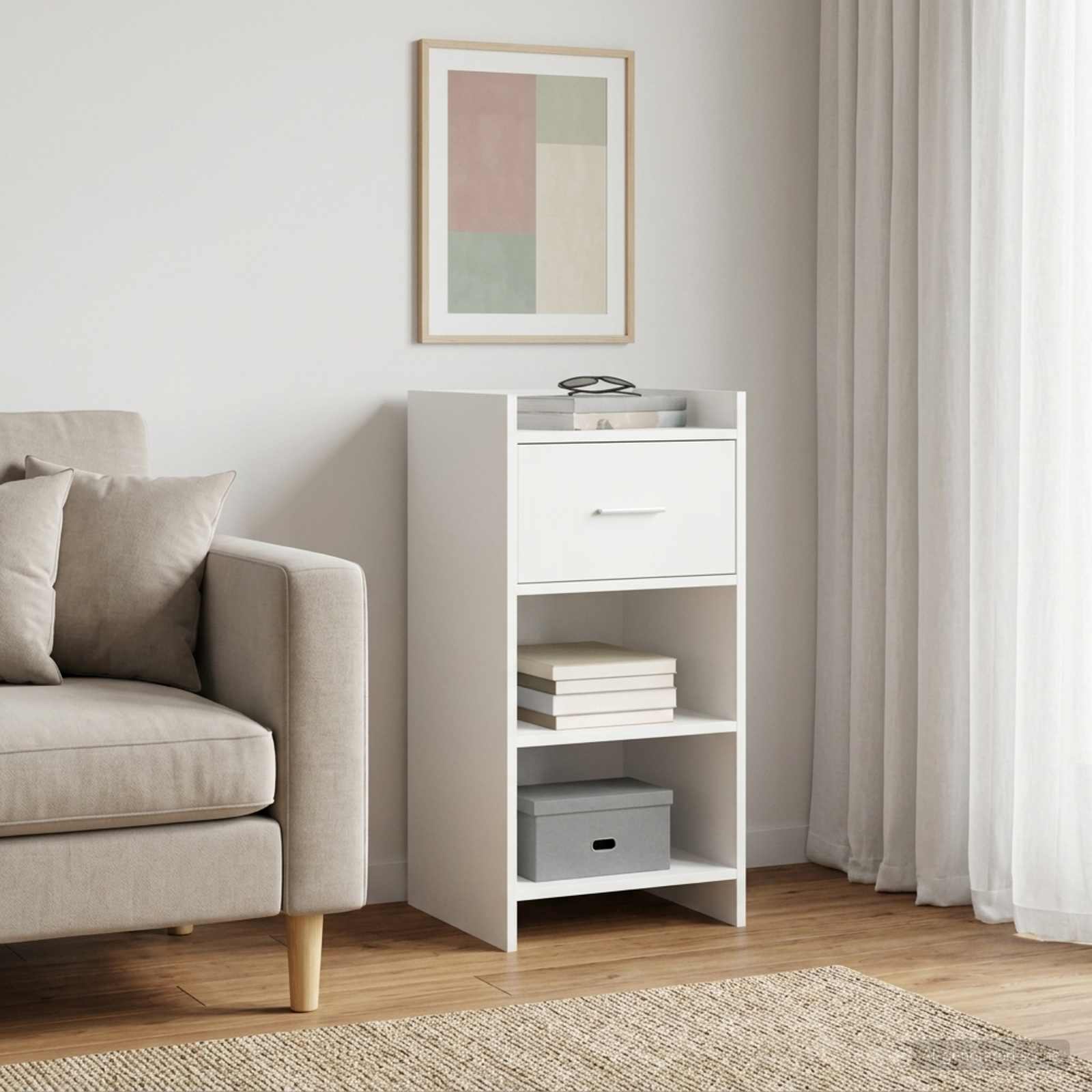 vidaXL Dressoir Wit 40 x 36 x 80 cm Bewerkt hout