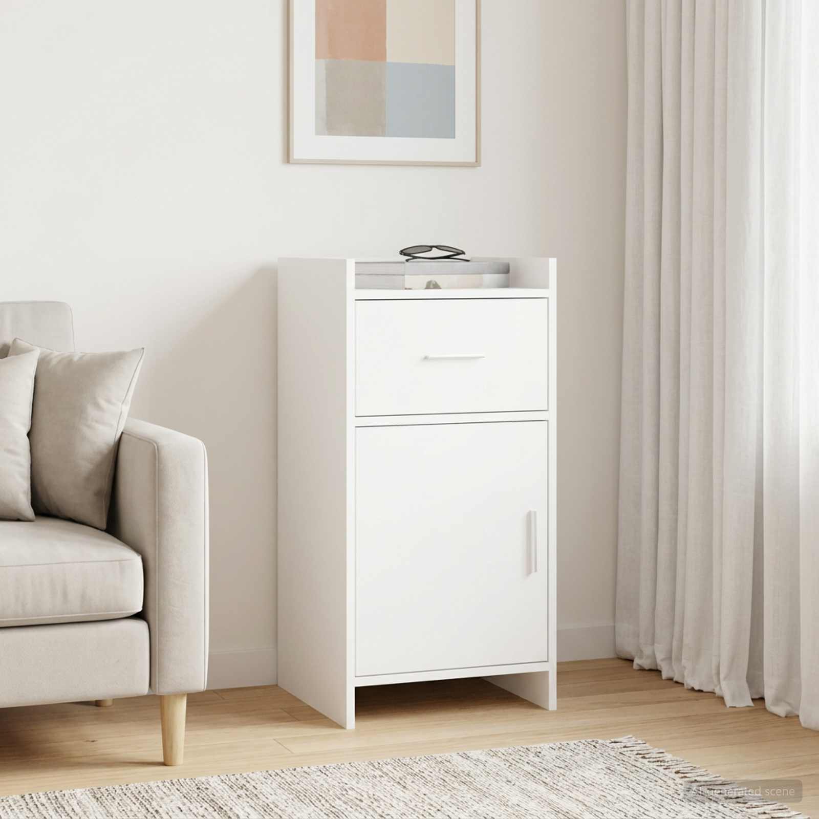 vidaXL Dressoir Wit 40 x 36 x 80 cm Bewerkt hout