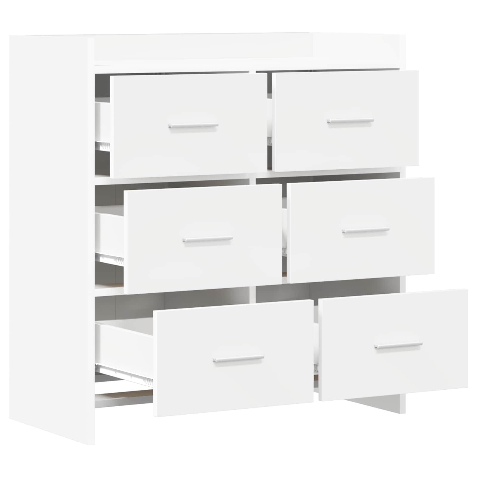 vidaXL Dressoir Wit 75 x 33 x 80 cm Bewerkt hout