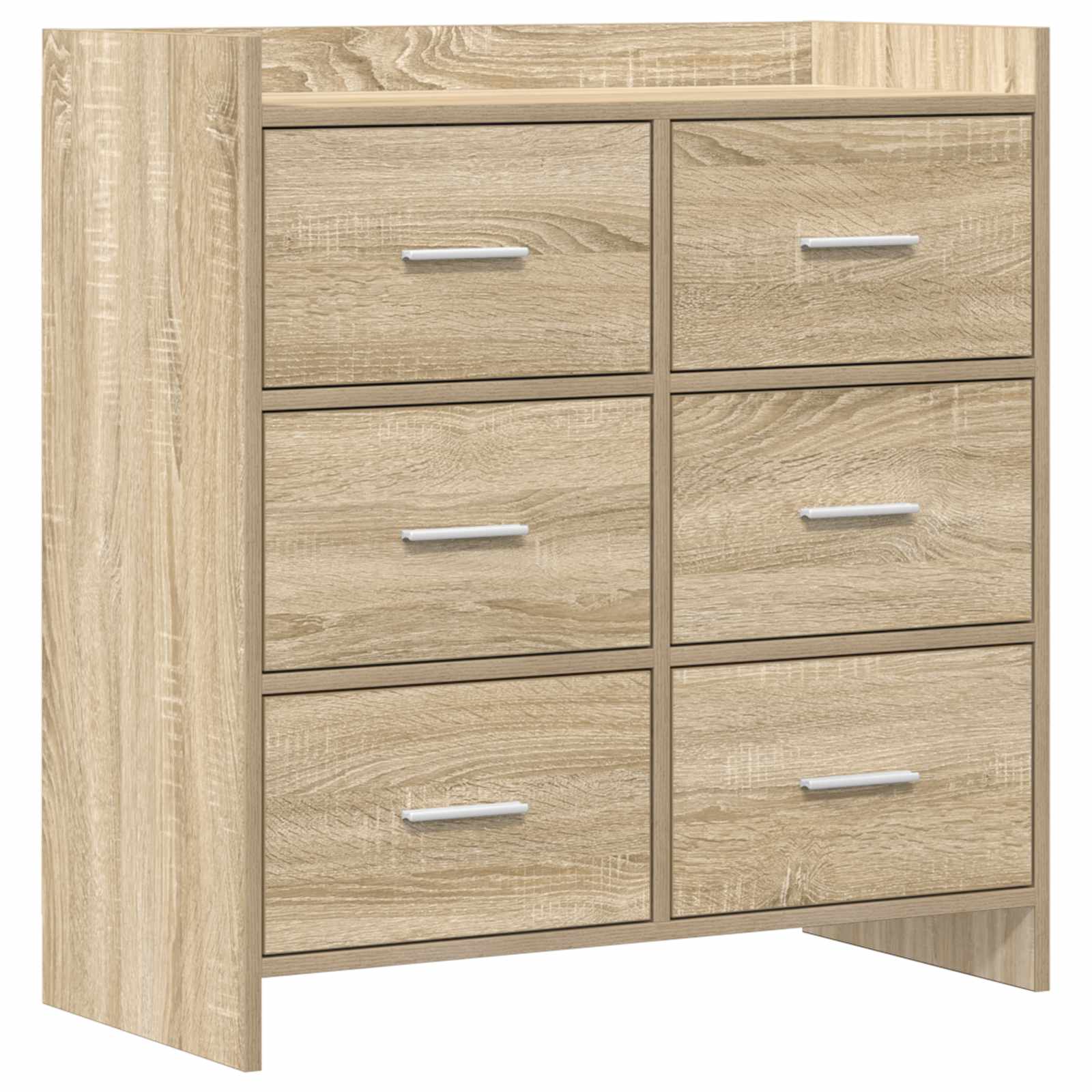vidaXL Dressoir Wit 75 x 33 x 80 cm Bewerkt hout