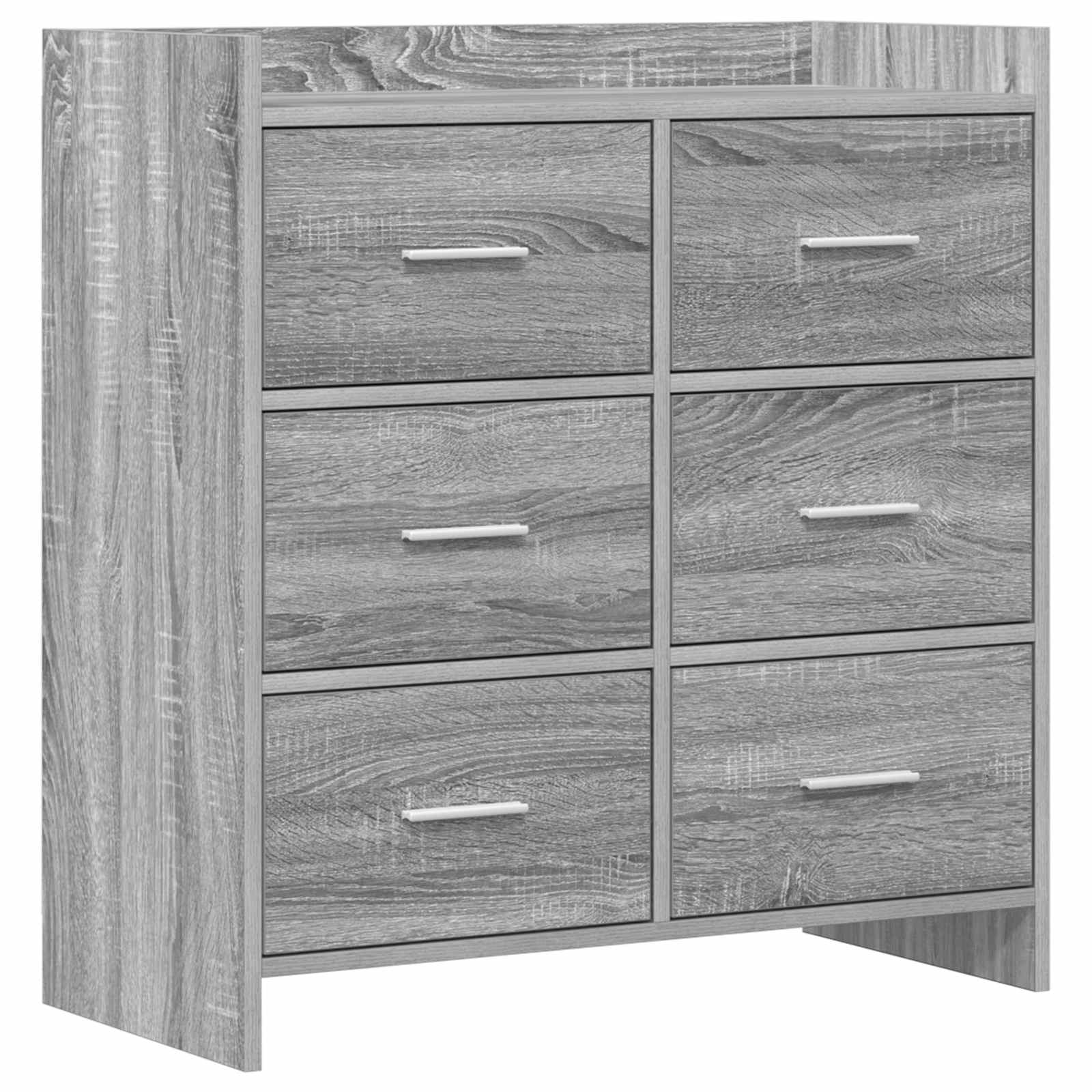 vidaXL Dressoir Wit 75 x 33 x 80 cm Bewerkt hout