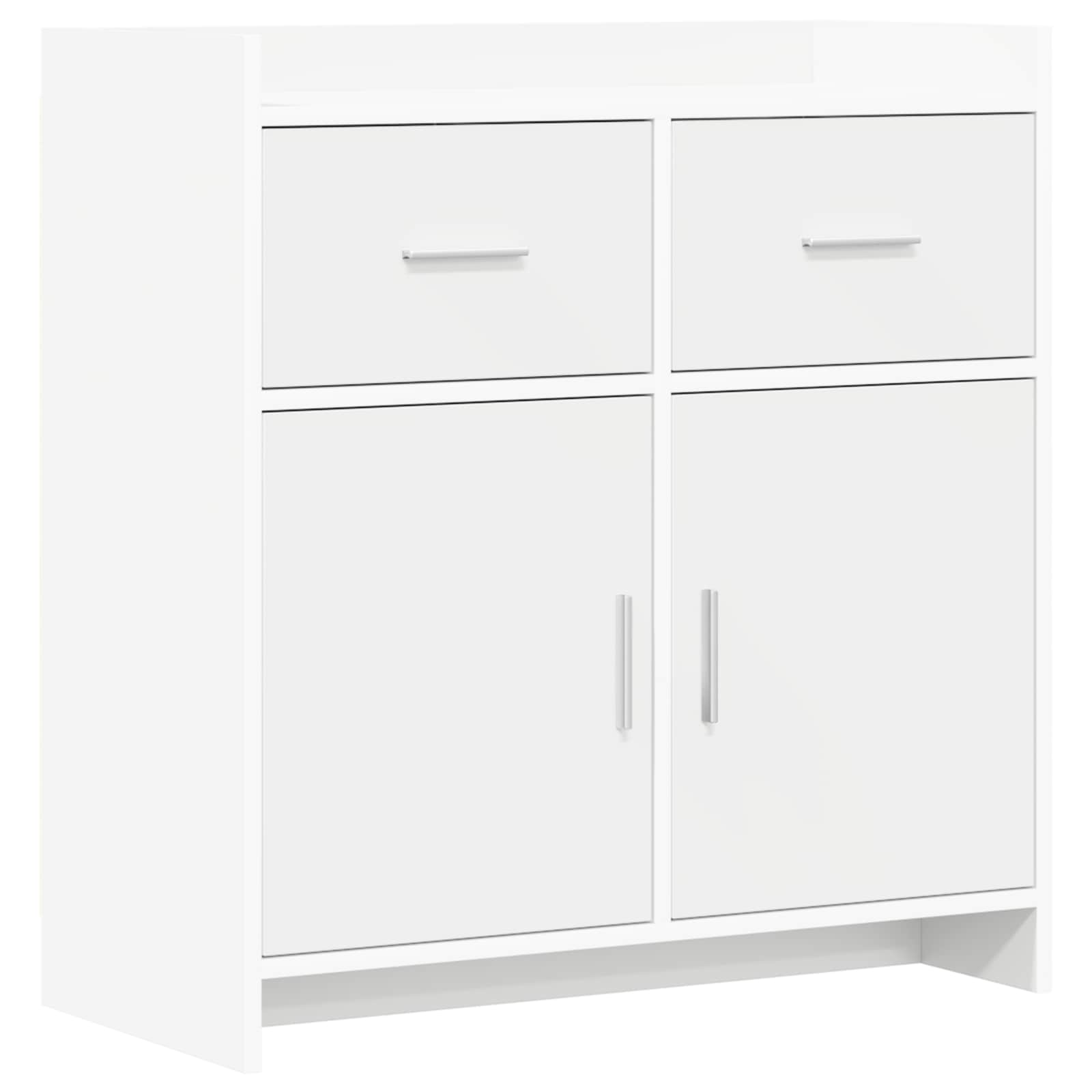 vidaXL Dressoir Wit 75 x 36 x 80 cm Bewerkt hout