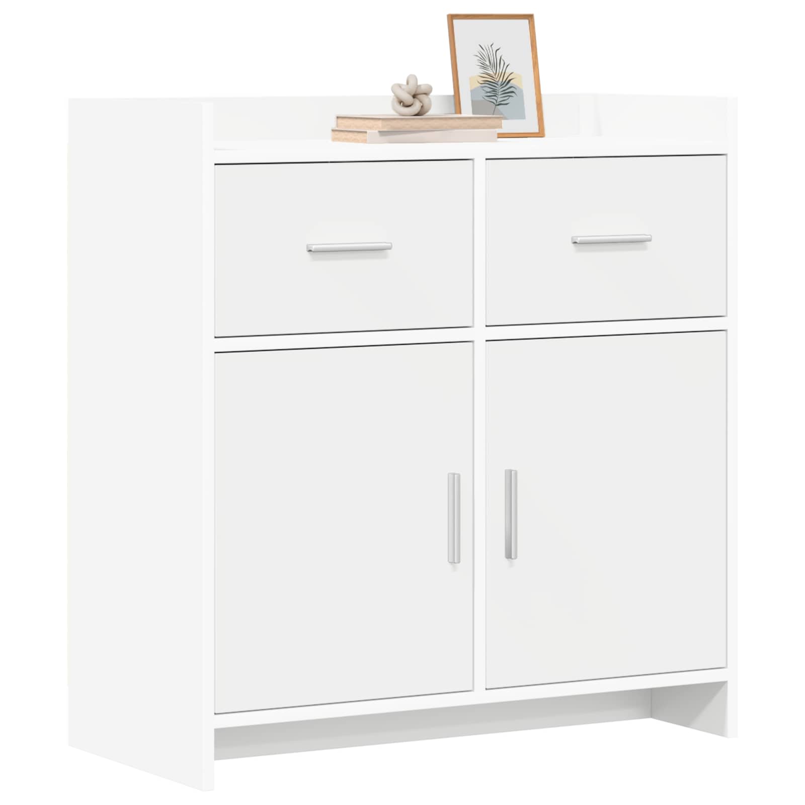 vidaXL Dressoir Wit 75 x 36 x 80 cm Bewerkt hout