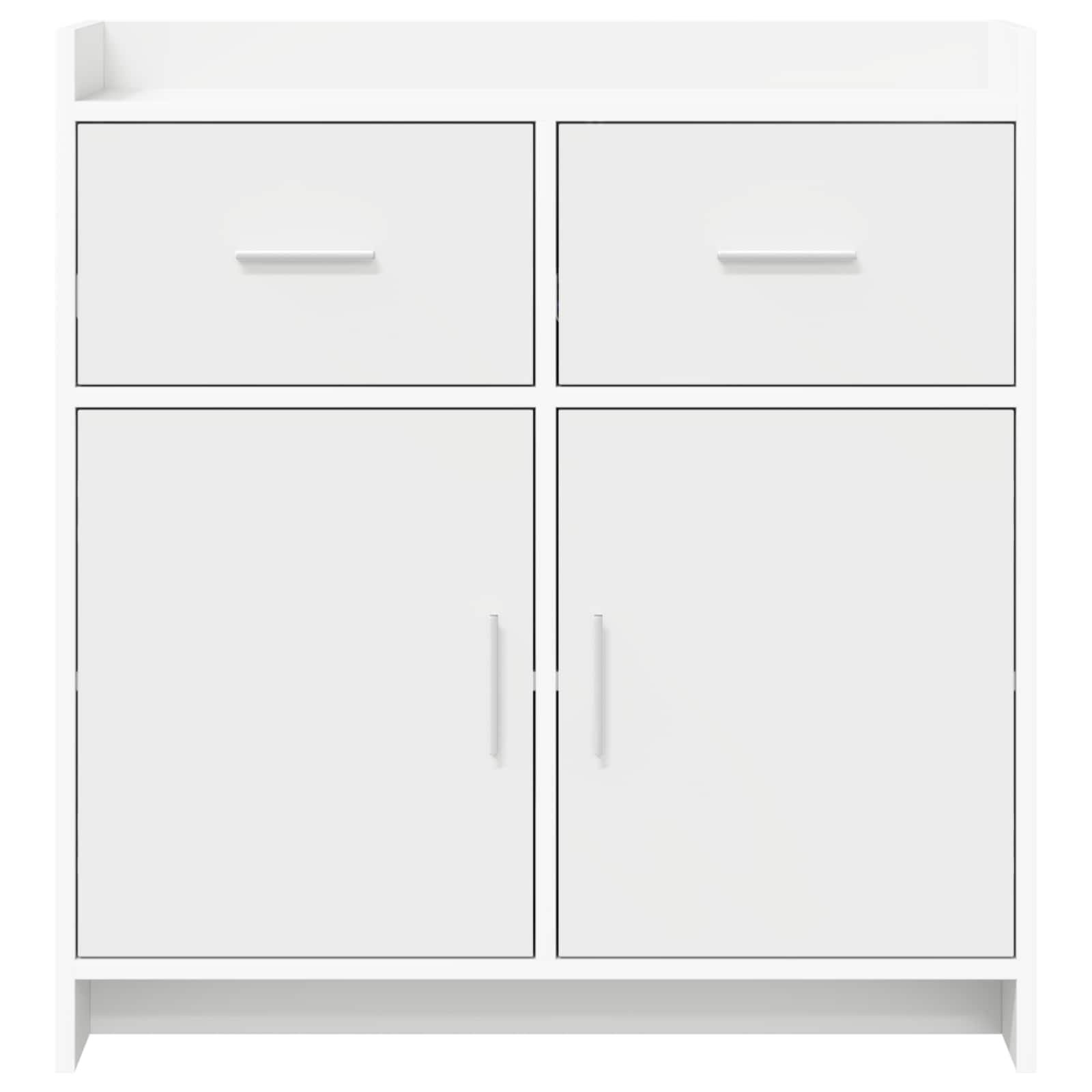 vidaXL Dressoir Wit 75 x 36 x 80 cm Bewerkt hout