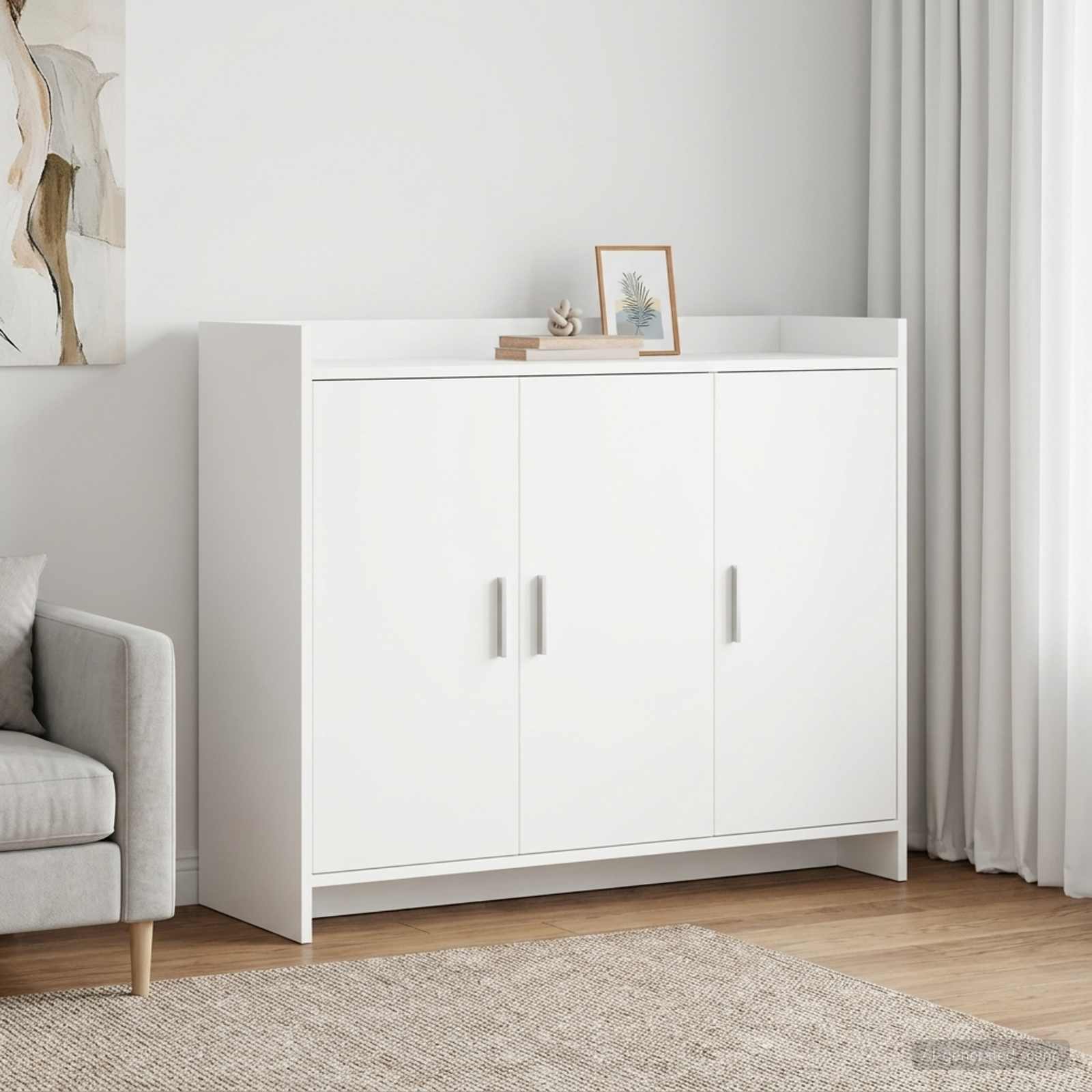 vidaXL Dressoir Wit 98,5 x 33 x 80 cm Bewerkt hout