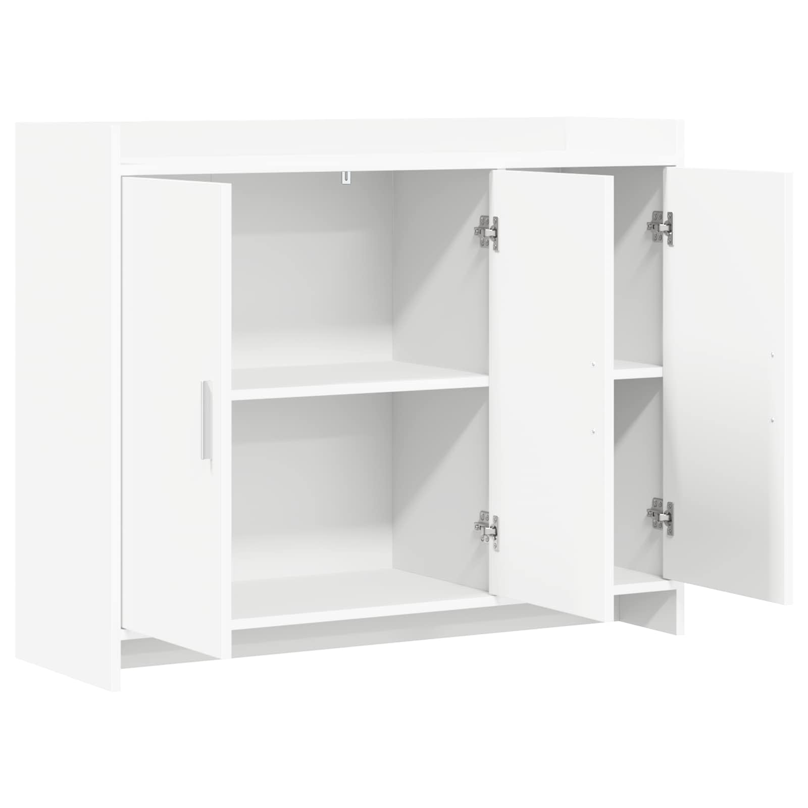 vidaXL Dressoir Wit 98,5 x 33 x 80 cm Bewerkt hout