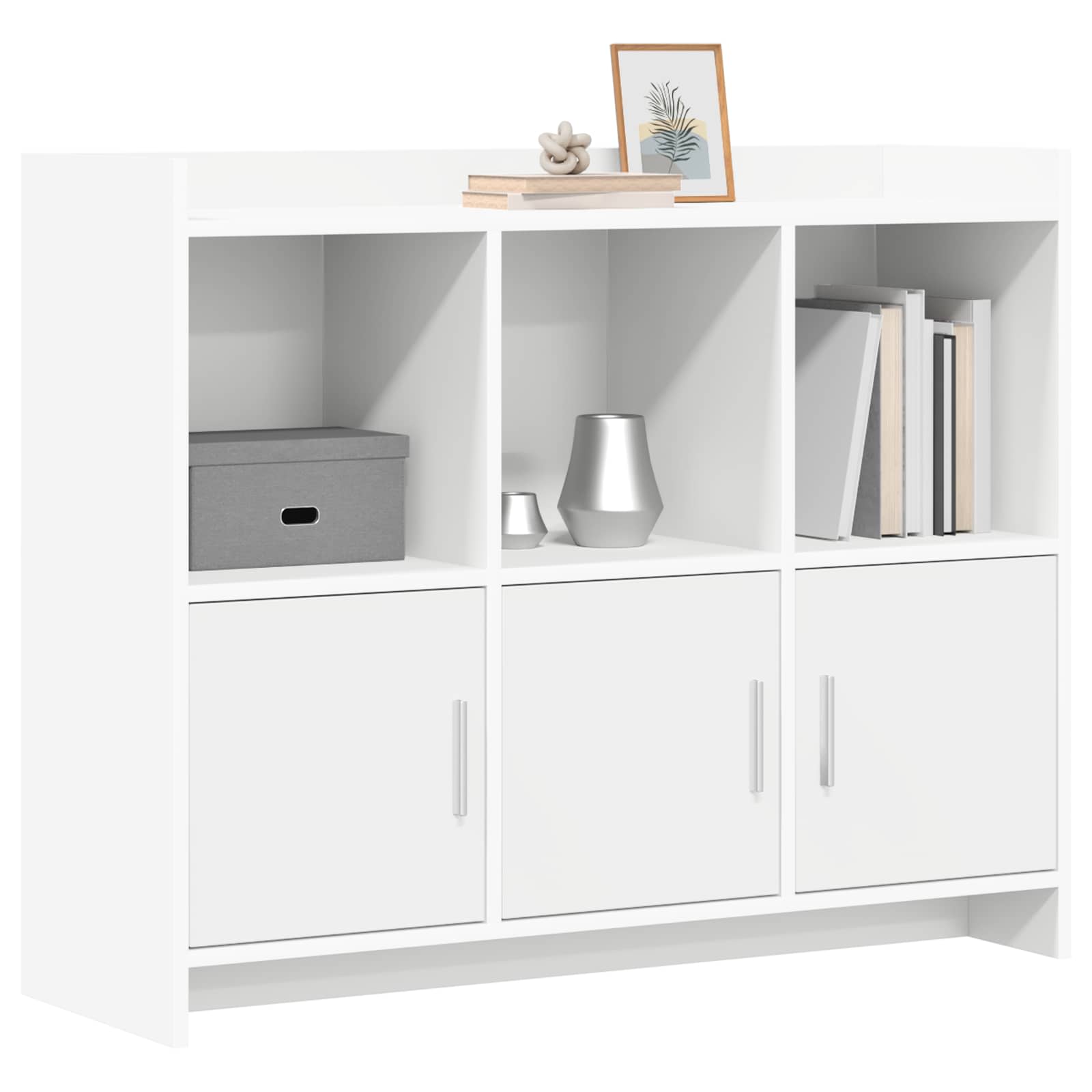 vidaXL Dressoir Wit 98,5 x 33 x 80 cm Bewerkt hout