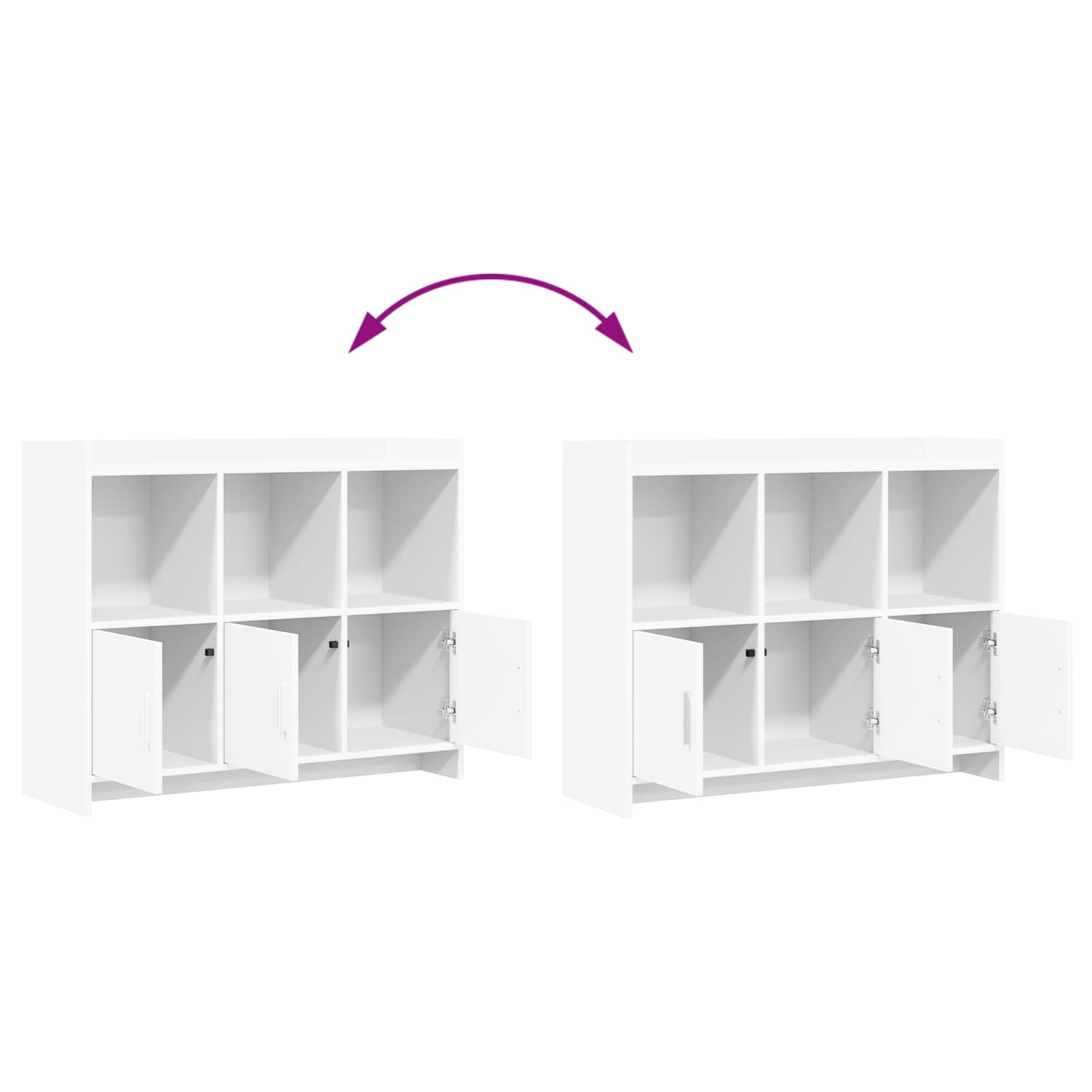 vidaXL Dressoir Wit 98,5 x 33 x 80 cm Bewerkt hout