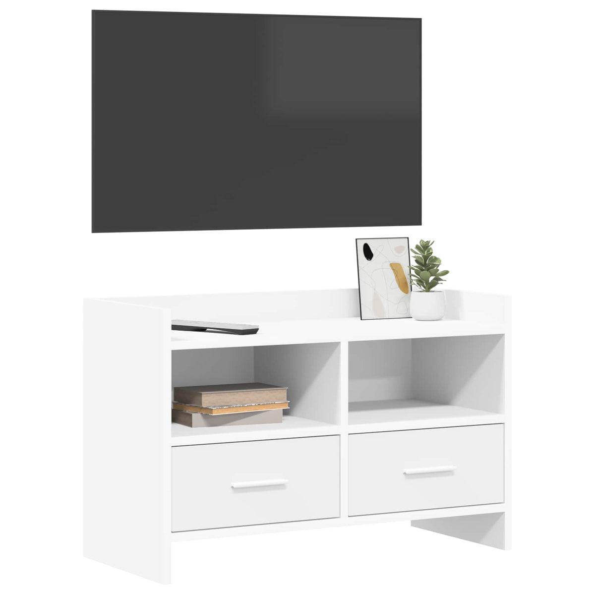 vidaXL TV-kast 71,5 x 33 x 47 cm Wit Bewerkt hout
