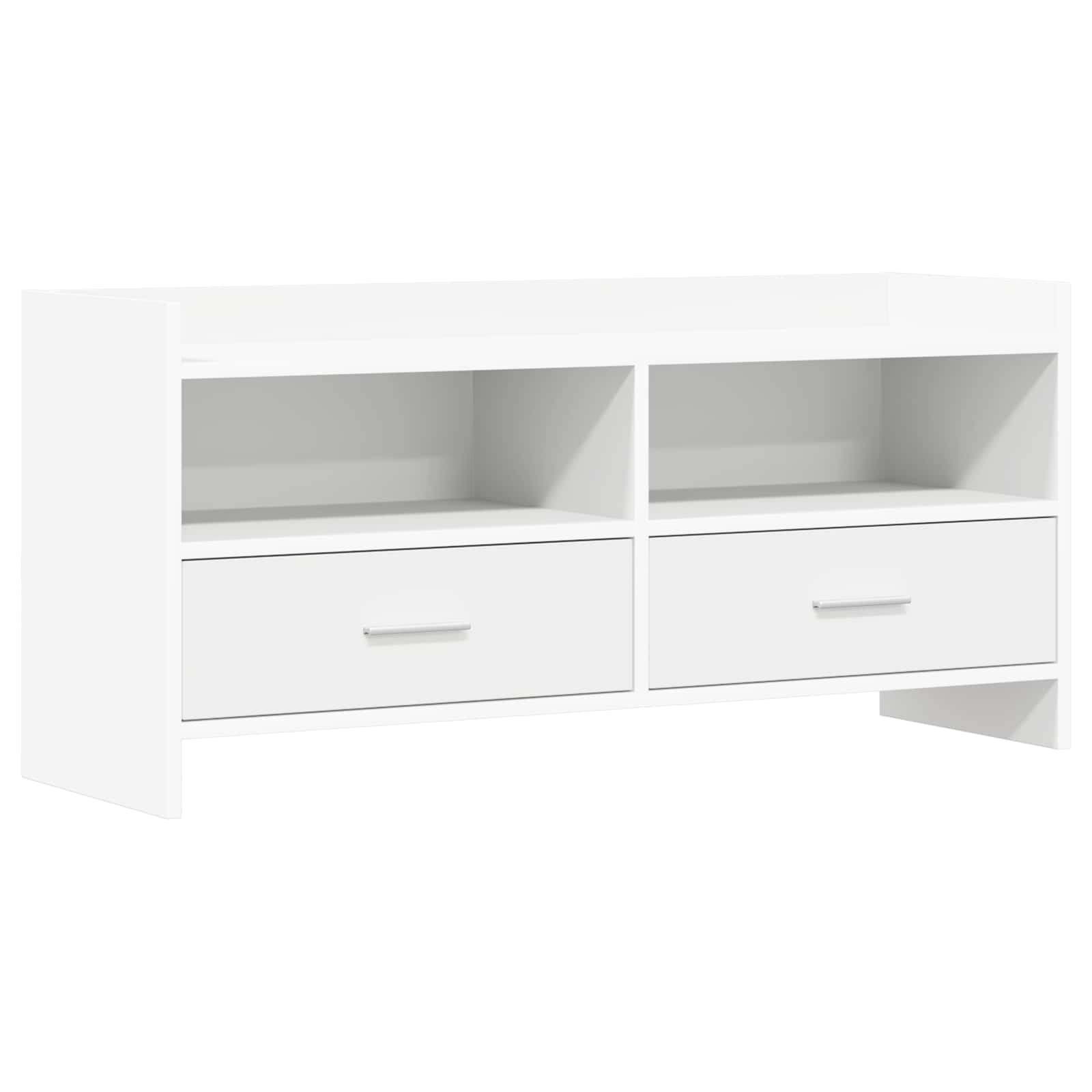 vidaXL TV-kast 100 x 33 x 47 cm Wit Bewerkt hout