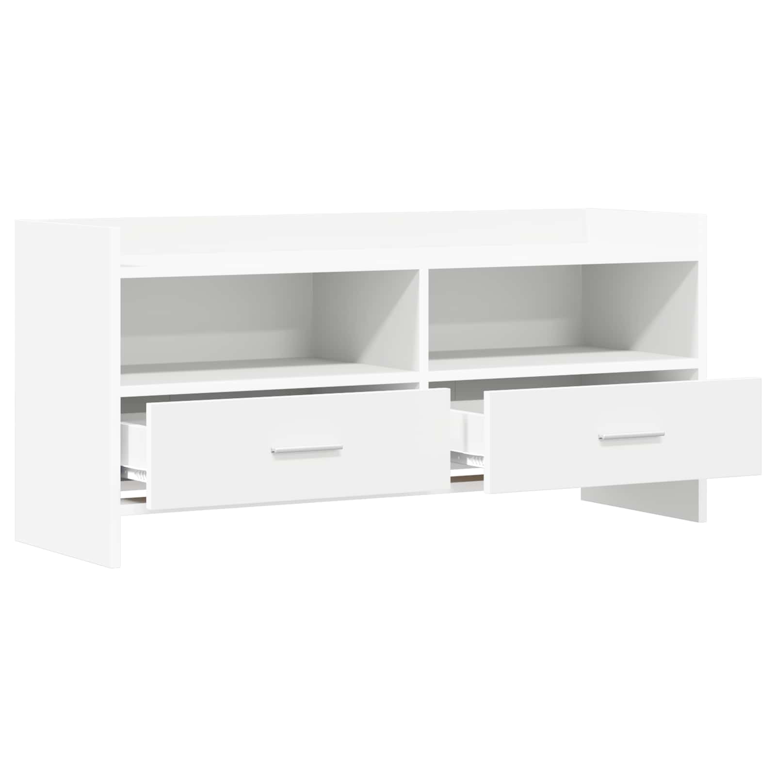 vidaXL TV-kast 100 x 33 x 47 cm Wit Bewerkt hout